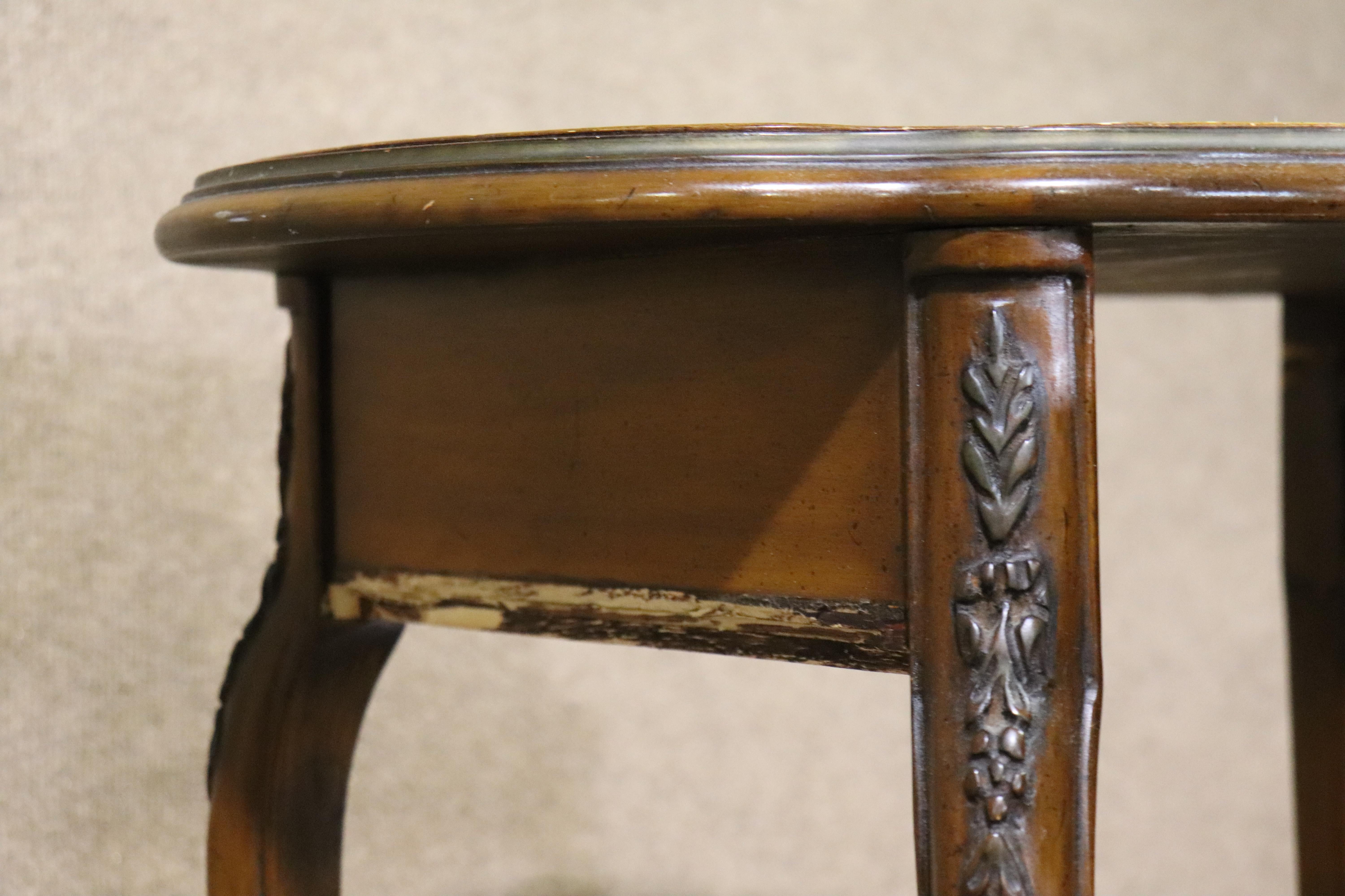 French Style Marquetry Nesting Tables For Sale 3