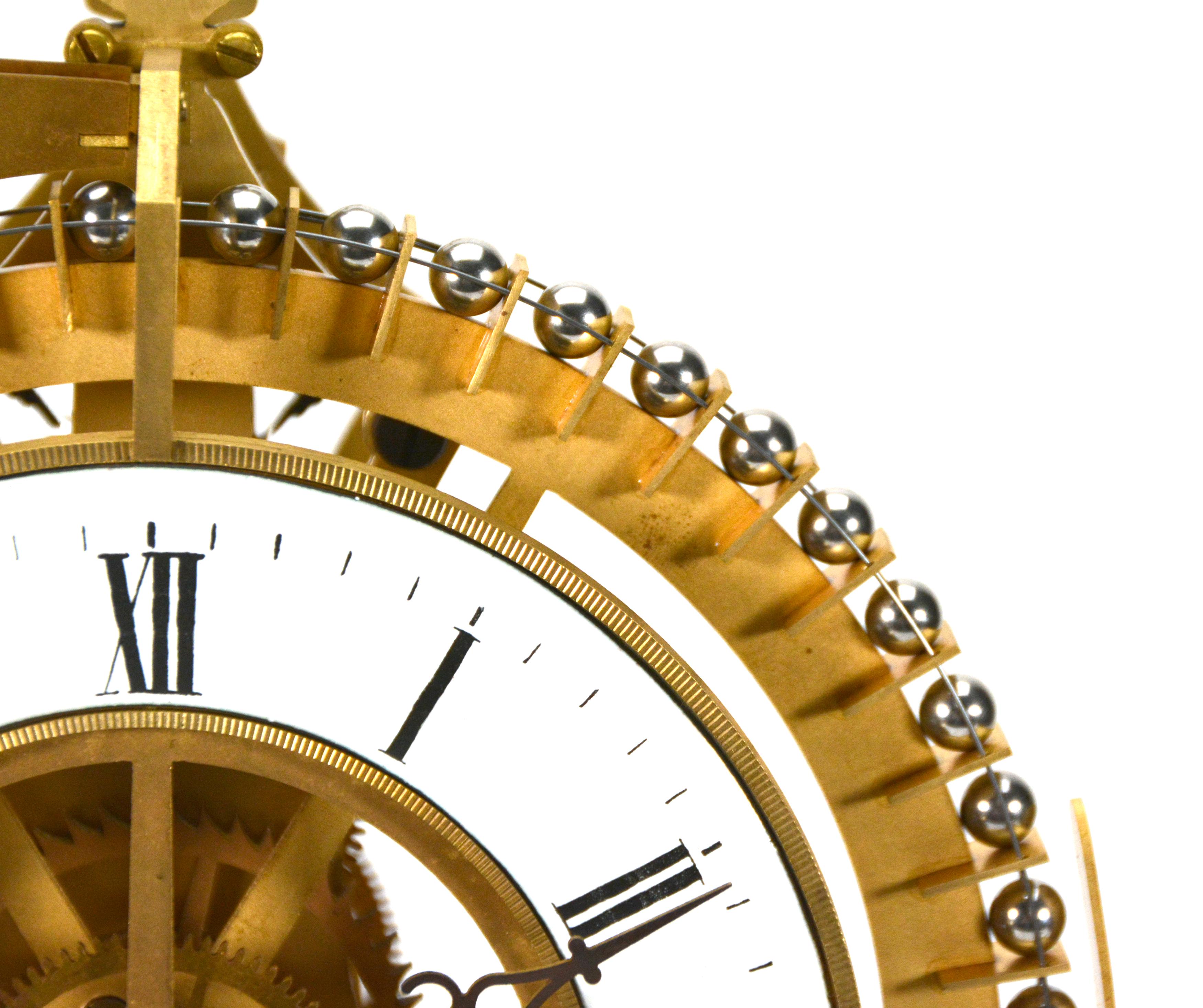 French Style Mystery Big wheel Water Tower Gravity Rolling Ball Industrial Clock For Sale 7