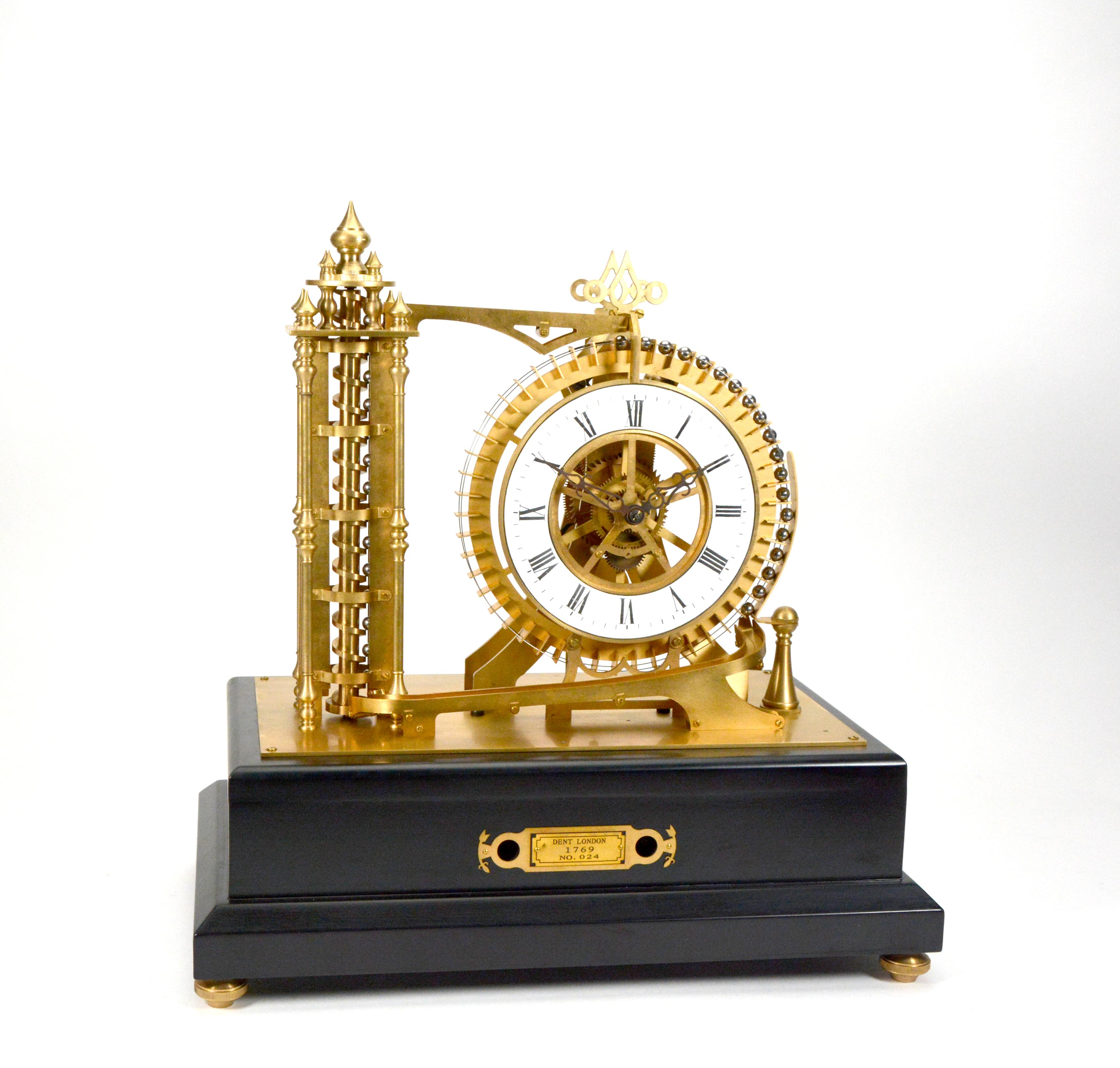 French Style Mystery Big wheel Water Tower Gravity Rolling Ball Industrial Clock In Good Condition For Sale In Danville, CA