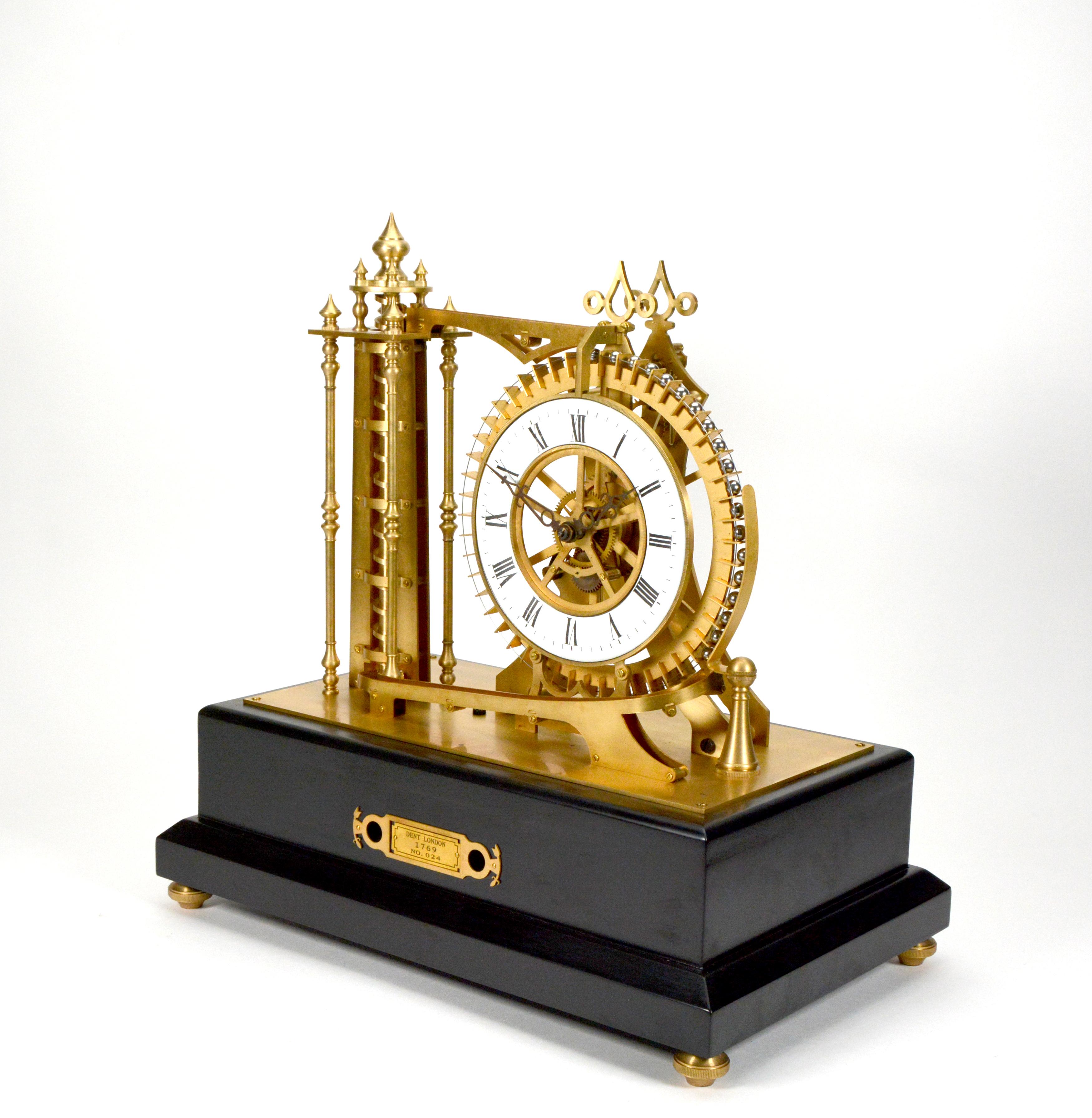 Late 20th Century French Style Mystery Big wheel Water Tower Gravity Rolling Ball Industrial Clock For Sale