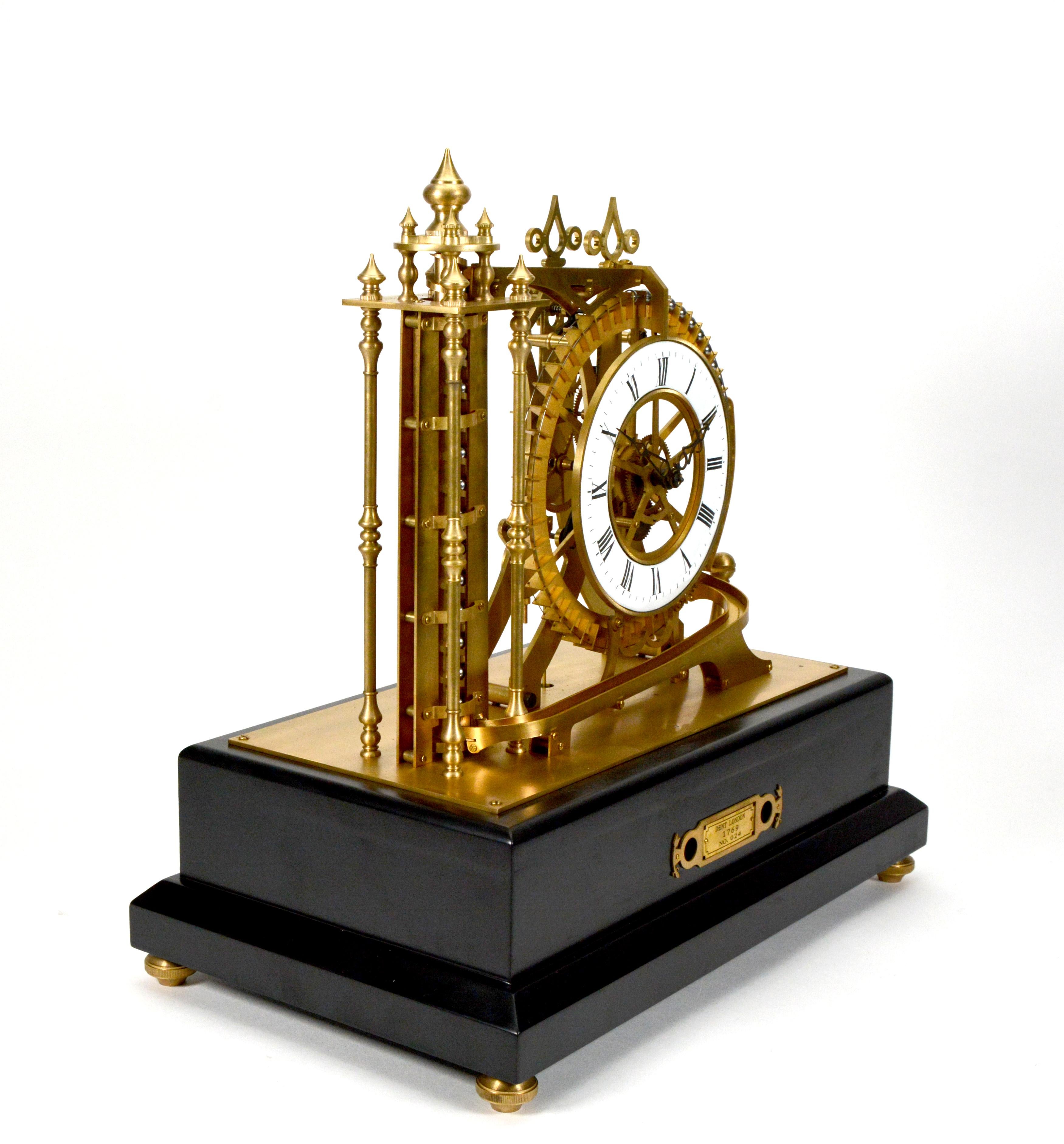 Brass French Style Mystery Big wheel Water Tower Gravity Rolling Ball Industrial Clock For Sale
