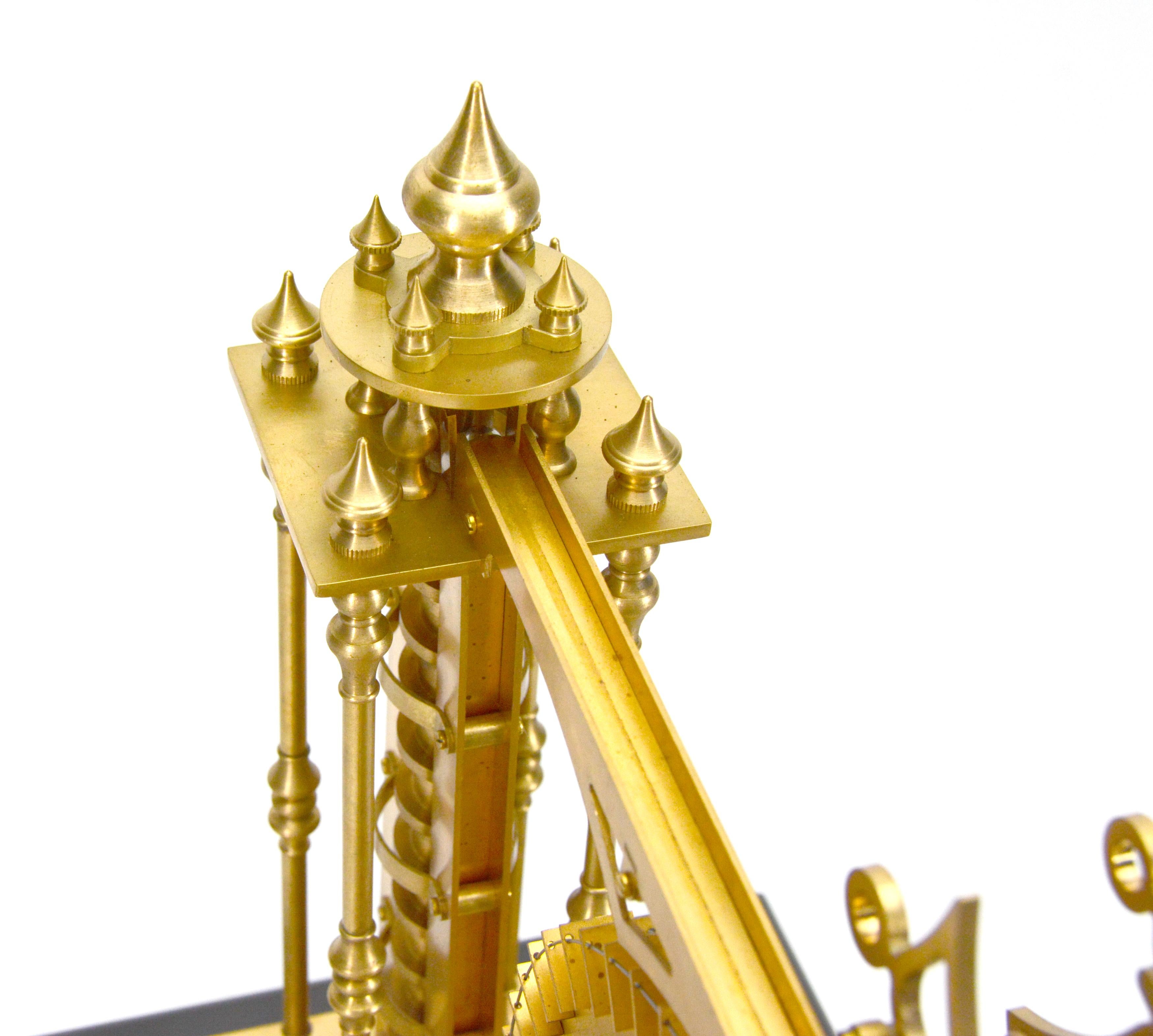 French Style Mystery Big wheel Water Tower Gravity Rolling Ball Industrial Clock For Sale 4