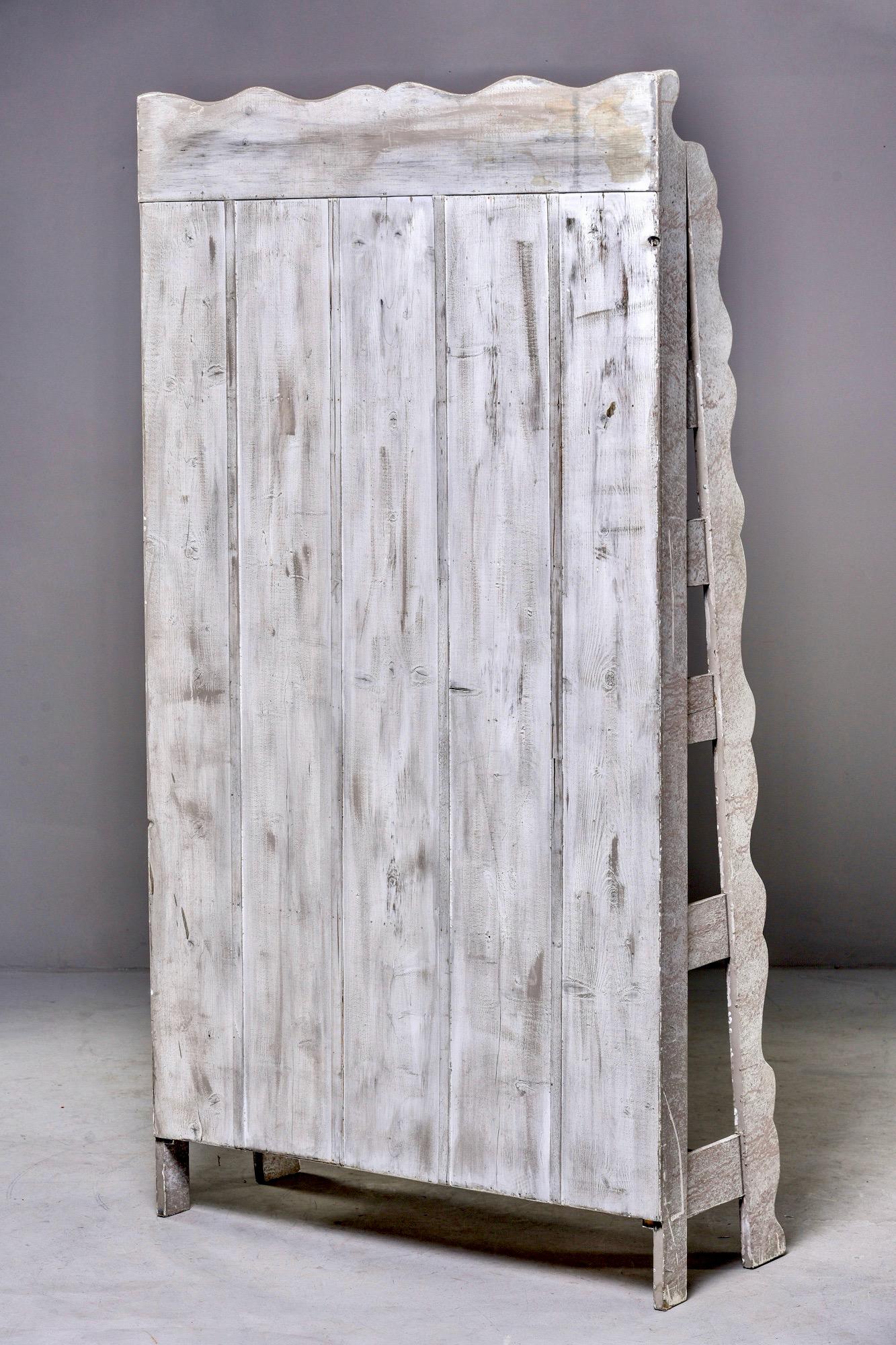 European French Style Open Shelf Unit With Gray Paint
