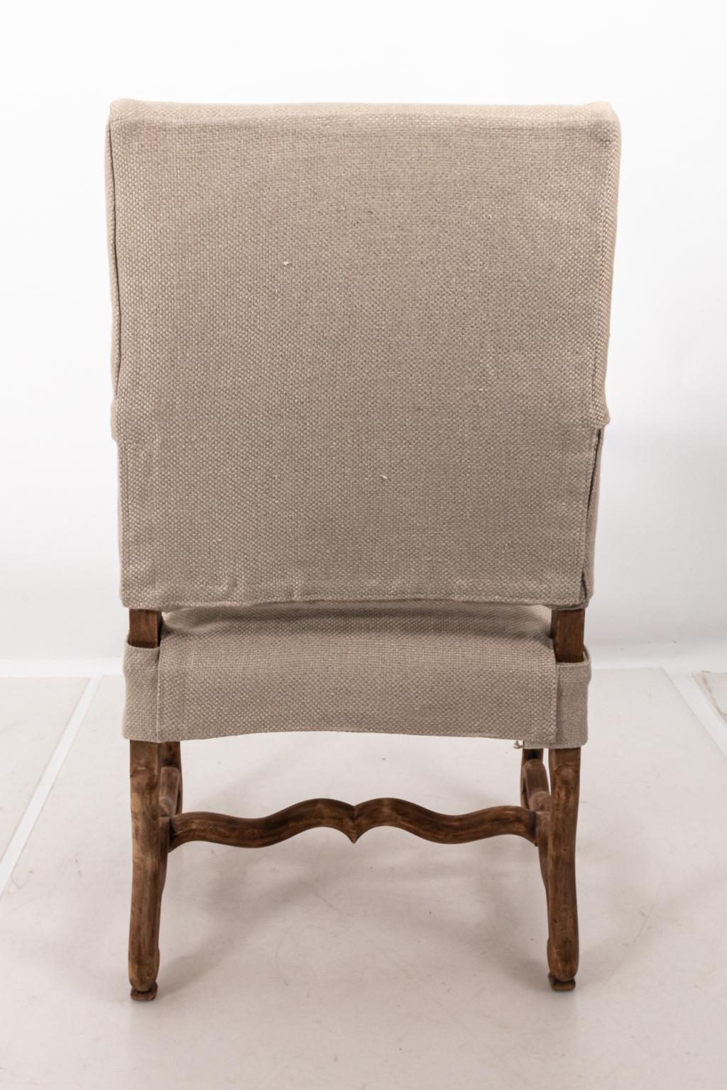 French Style Os De Mouton Armchair In Good Condition For Sale In Stamford, CT