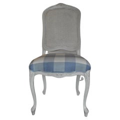 French style painted and caned back dining chair for custom finish