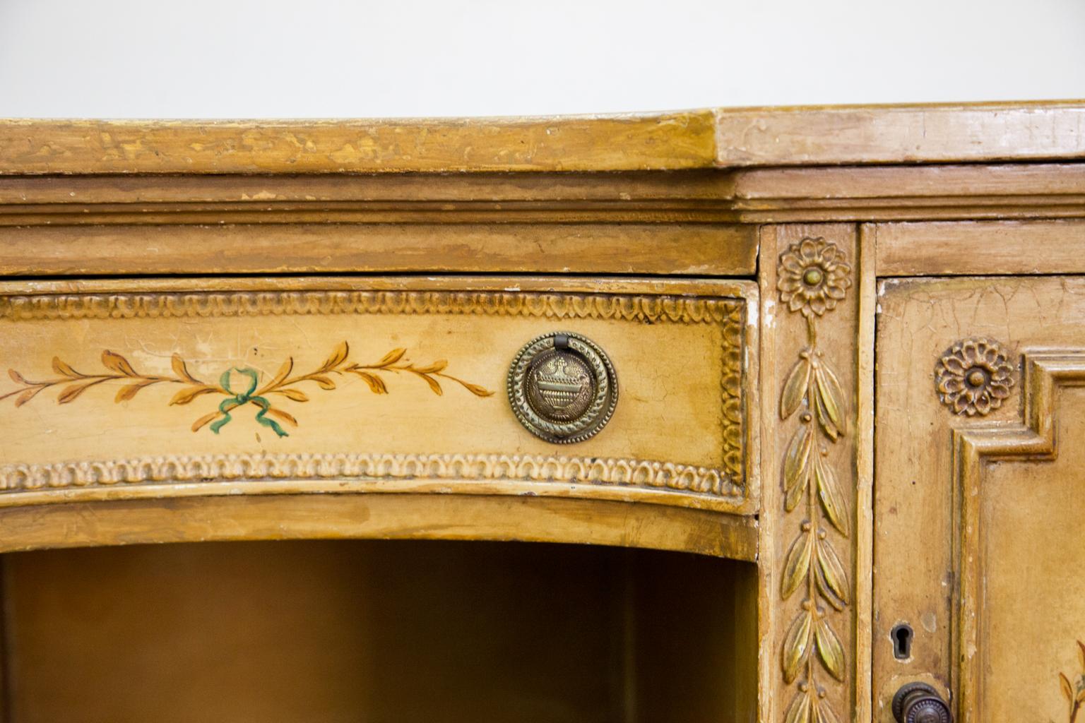 Mid-19th Century French Style Painted One Drawer Console Table For Sale