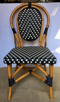 French Style Parisian Cafe Bistro Rattan Dining Chair