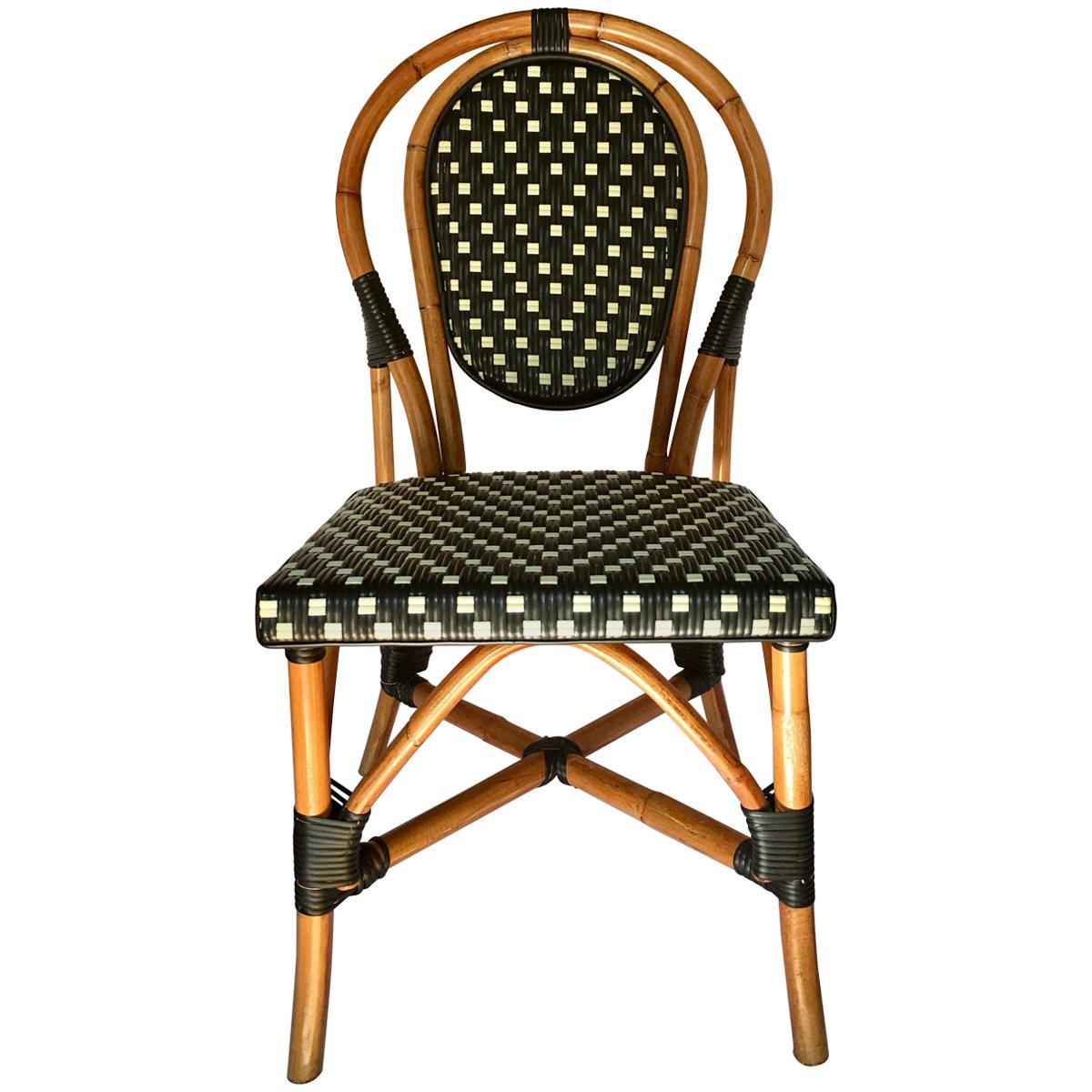 French Style Parisian Cafe Bistro Rattan Dining Chair