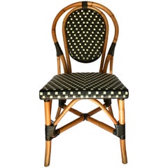 French Style Parisian Cafe Bistro Rattan Dining Chair