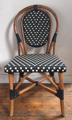 French Style Parisian Cafe Bistro Rattan Dining Chairs
