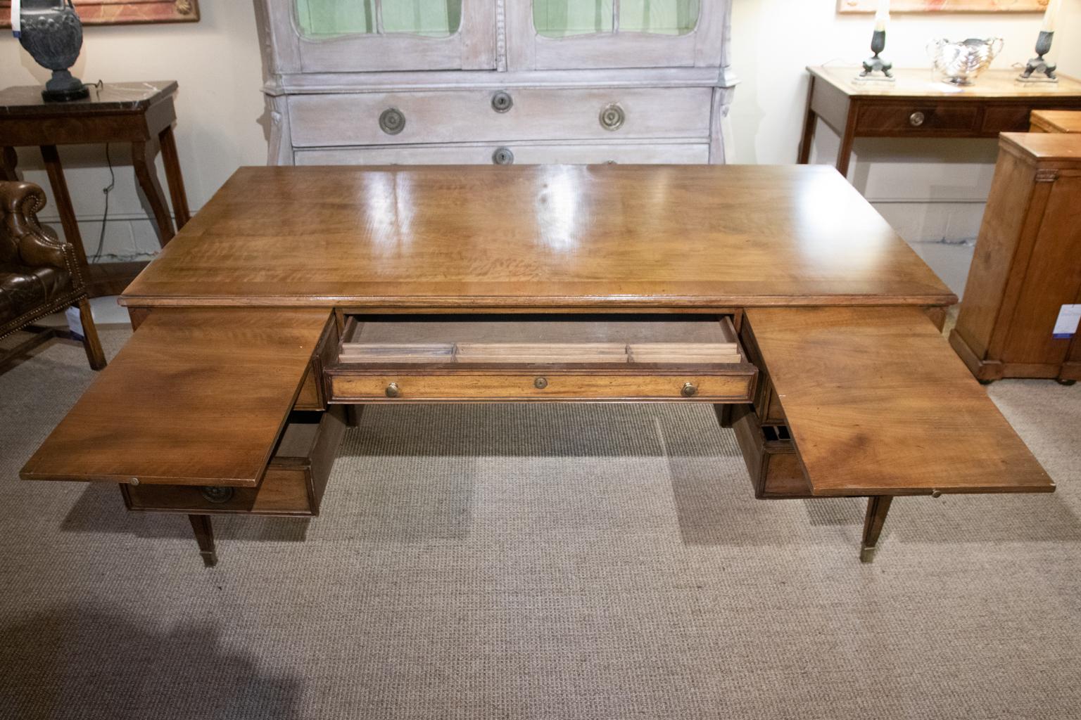 French Style Partner's Desk by Baker, circa 1970s 5