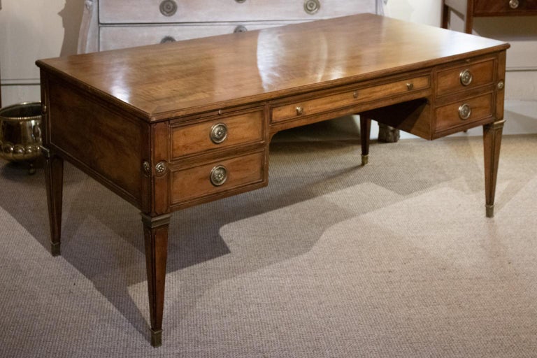 French Style Partner's Desk by Baker, circa 1970s at 1stDibs