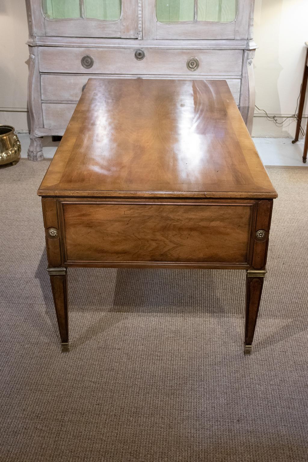 French Style Partner's Desk by Baker, circa 1970s 10