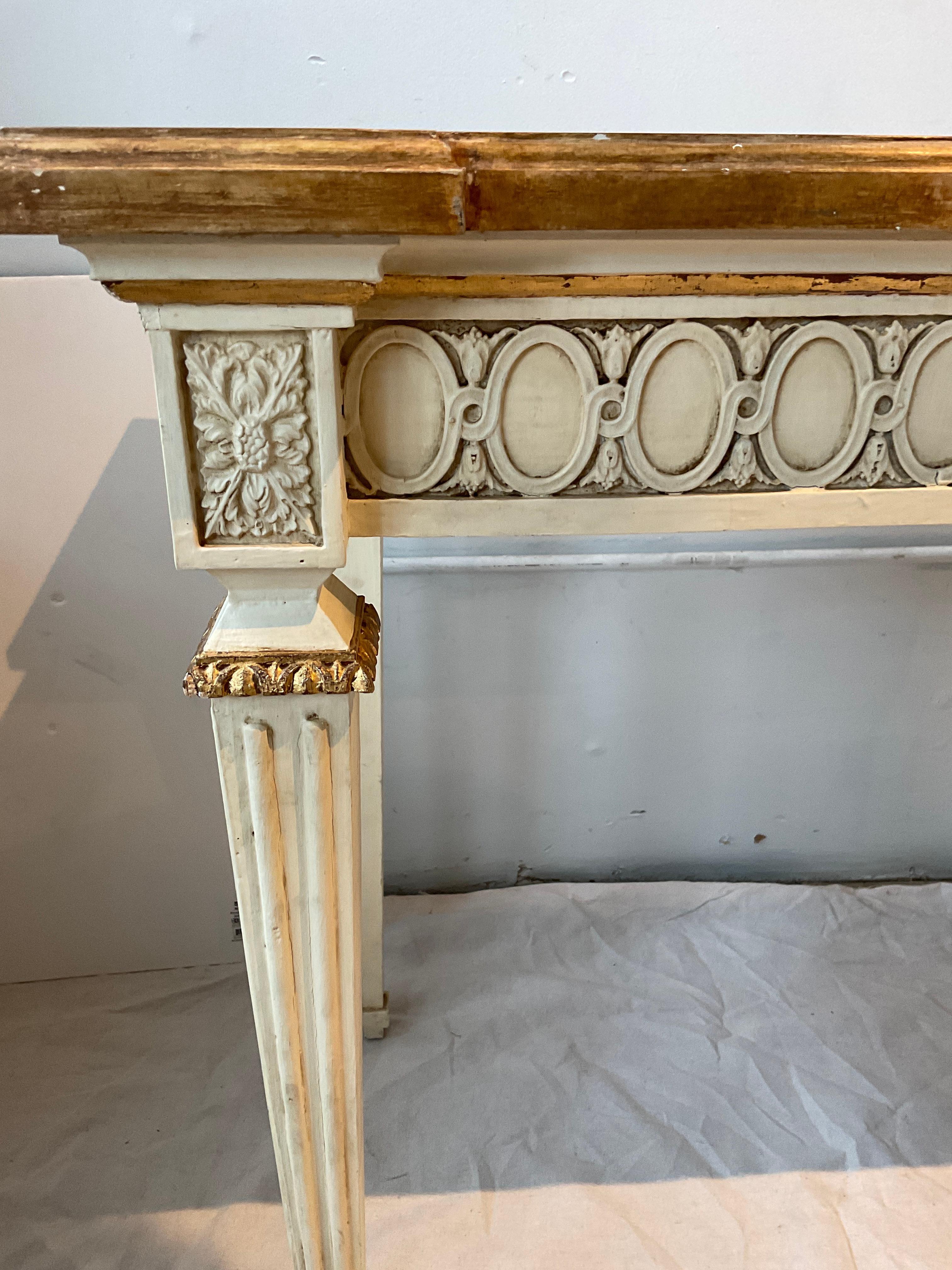 French Style Regency Painted Console For Sale 5