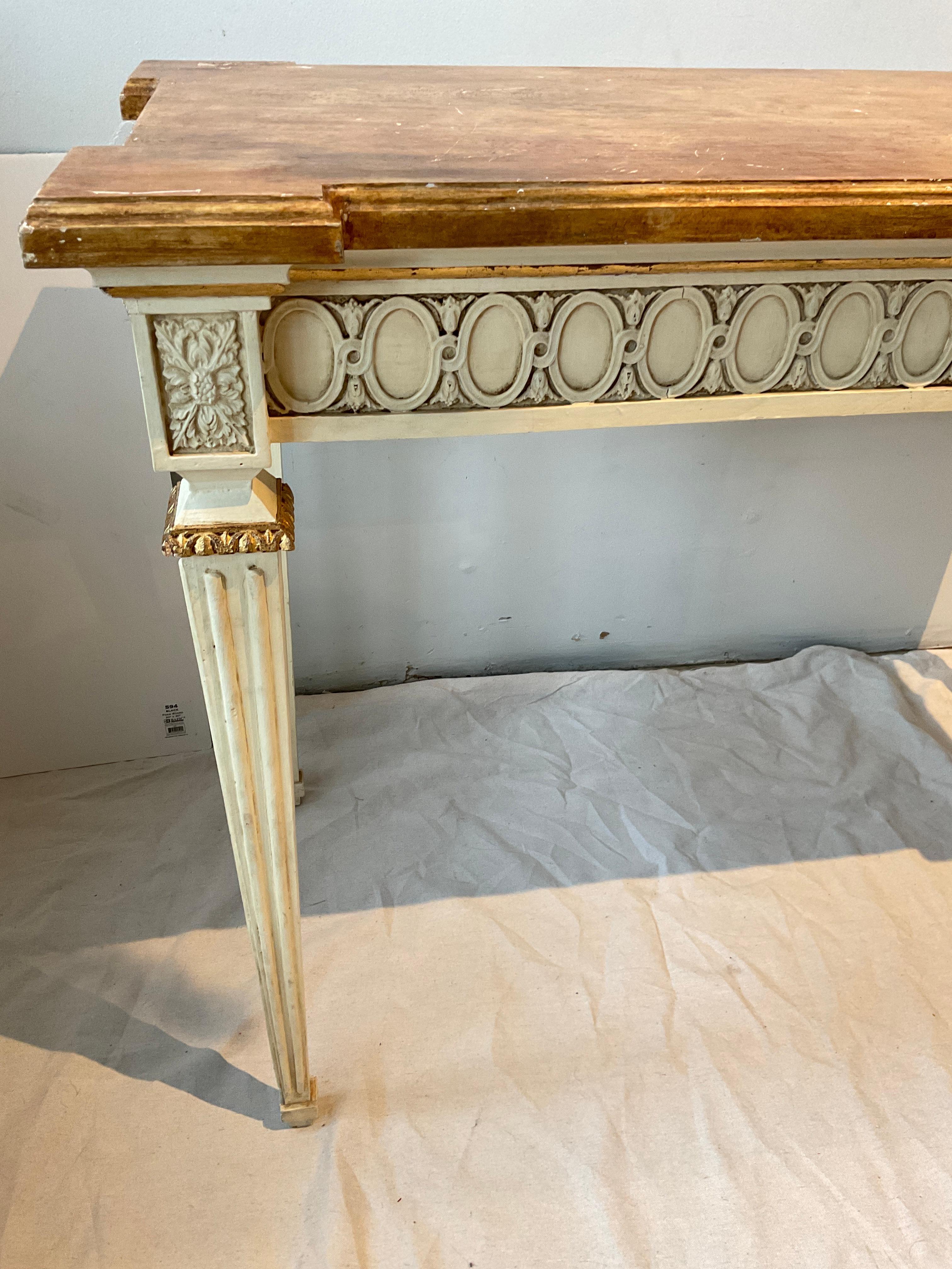 French Style Regency Painted Console For Sale 4