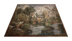French Style Rug Tapestry Handwoven Aubusson Rug Wool Wall Hanging