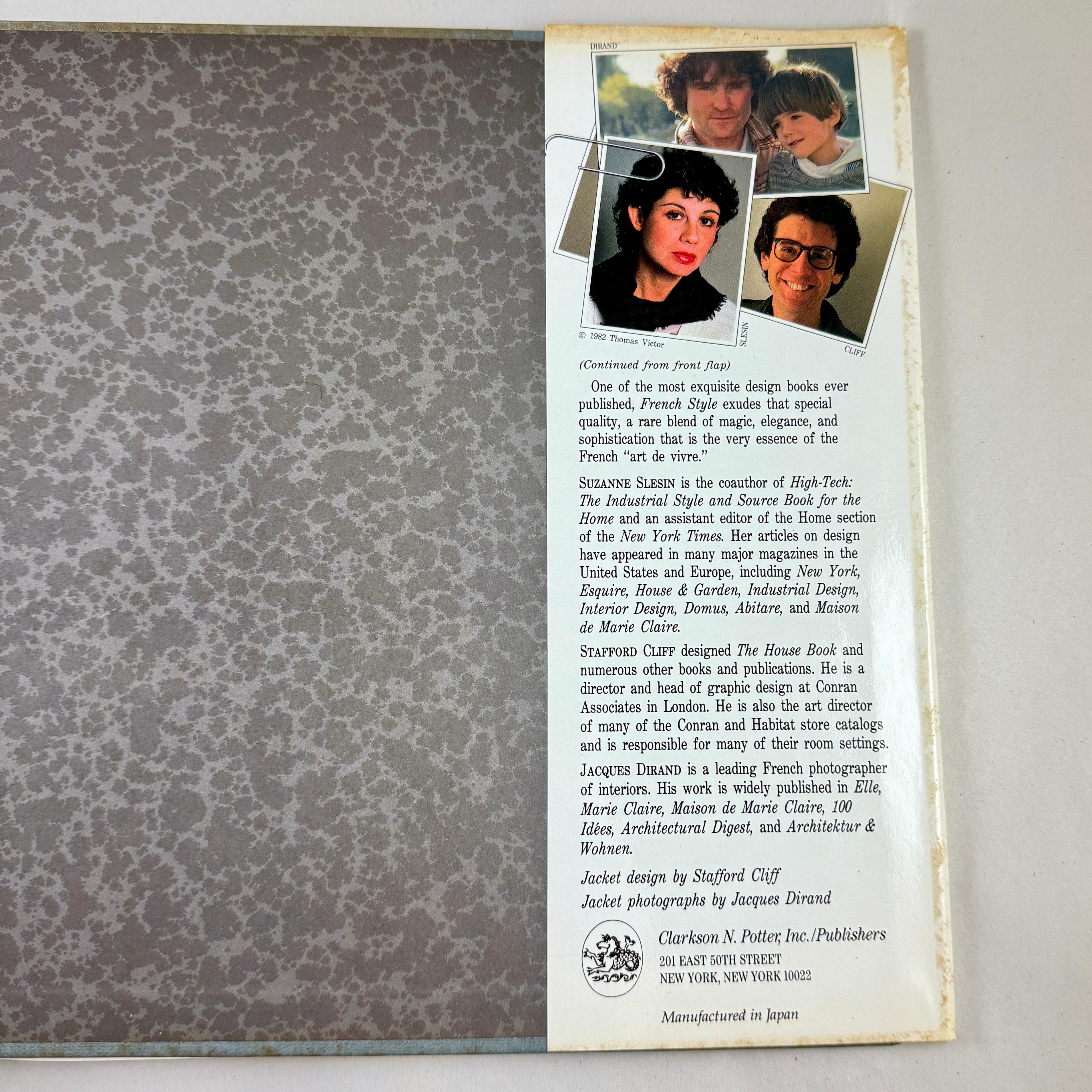 Slessin Cliff, 1ère édition reliée avec veste de style français, 1982 Bon état - En vente à Philadelphia, PA