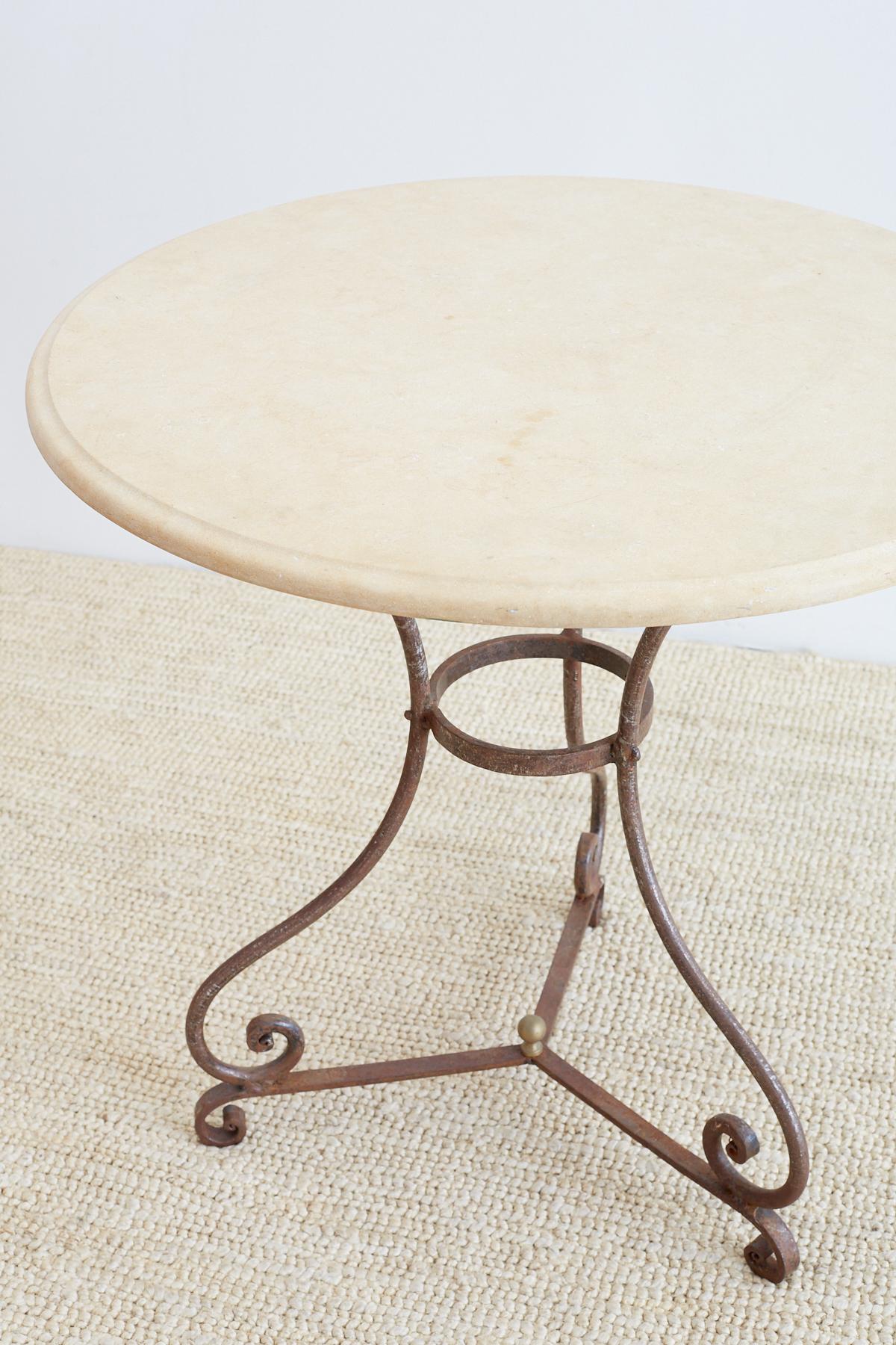 French Style Stone Top Bistro or Cafe Table 3