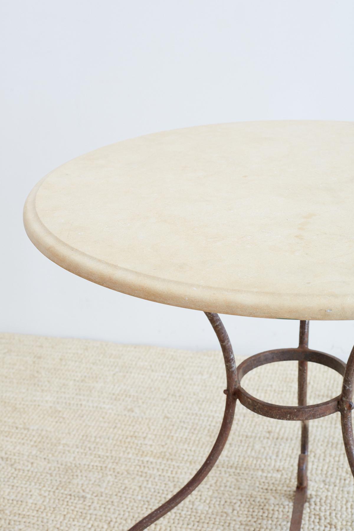 French Style Stone Top Bistro or Cafe Table 4