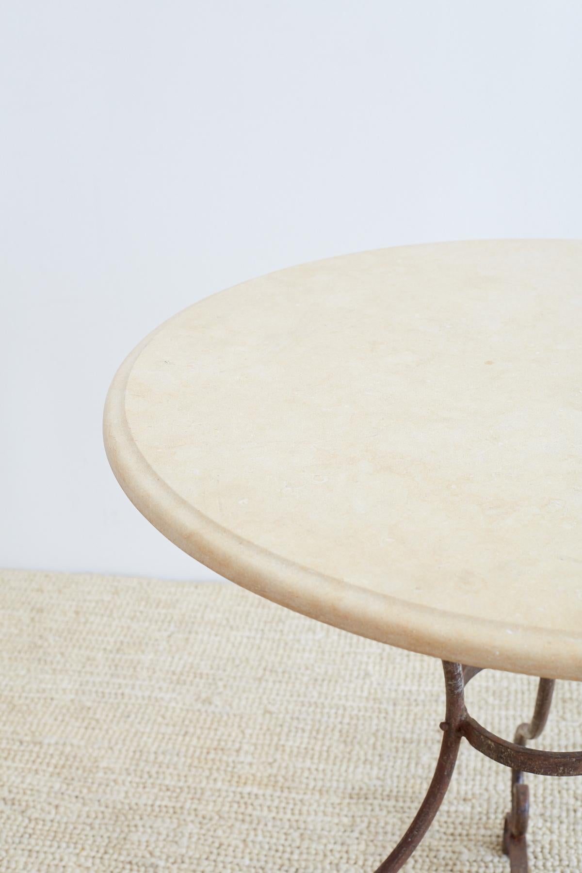 French Style Stone Top Bistro or Cafe Table 10