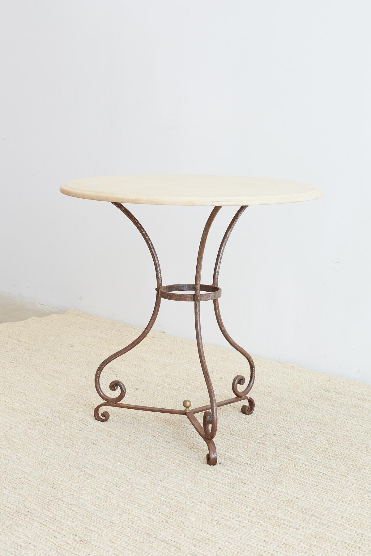 French Style Stone Top Bistro or Cafe Table 12