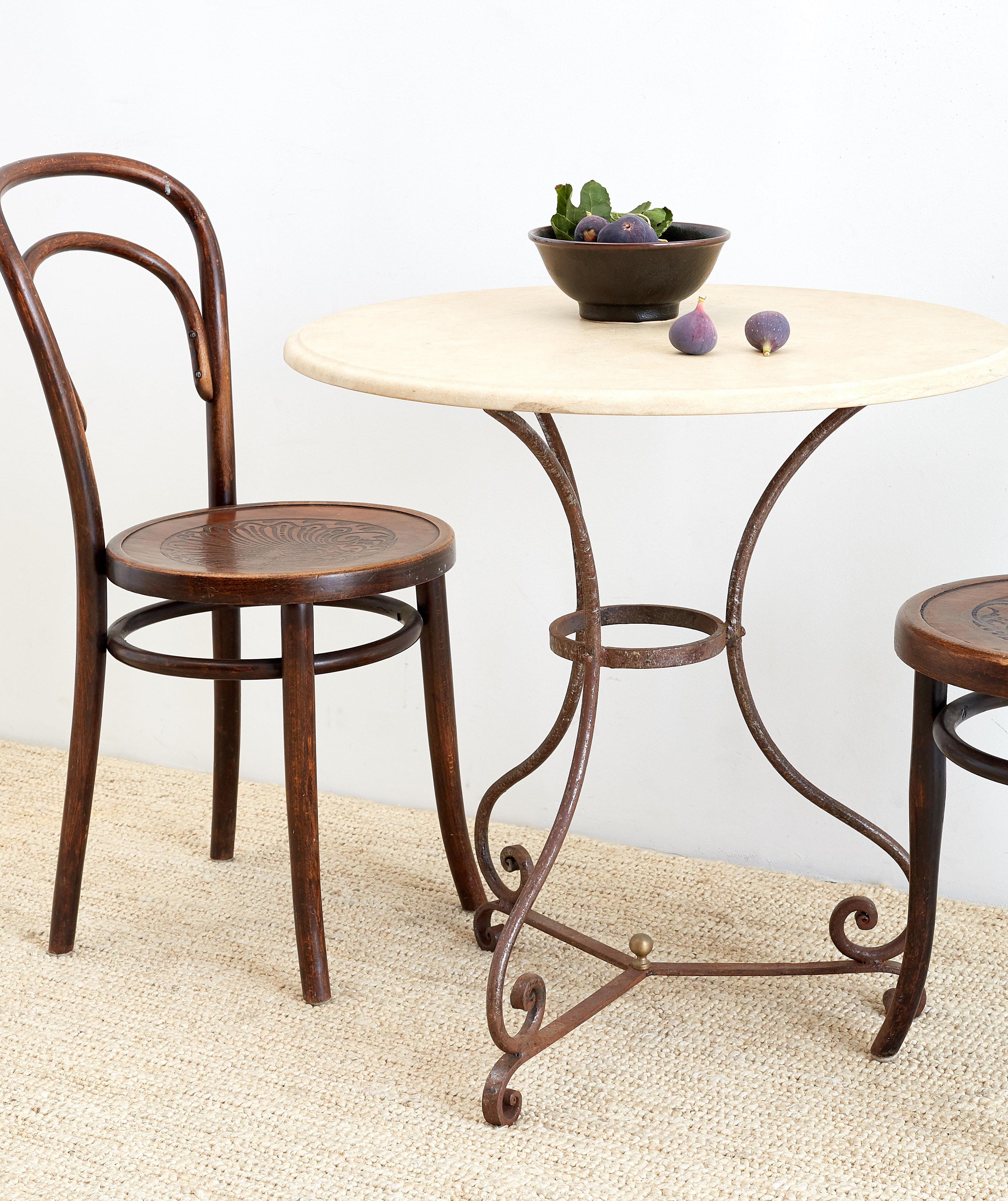 French Style Stone Top Bistro or Cafe Table 12