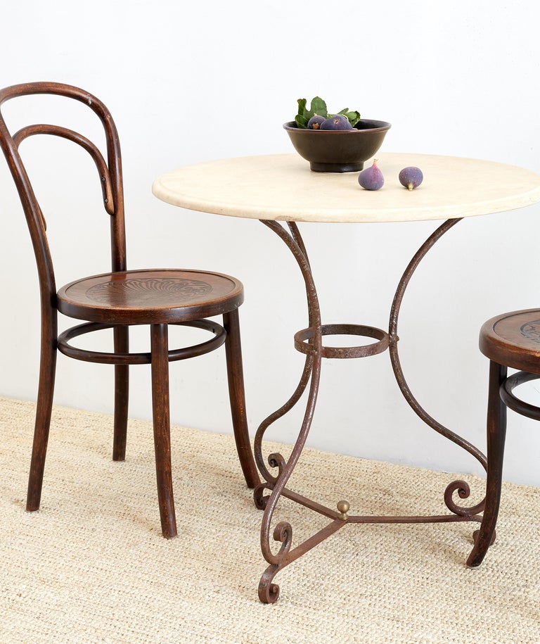 French Style Stone Top Bistro or Cafe Table For Sale at ...