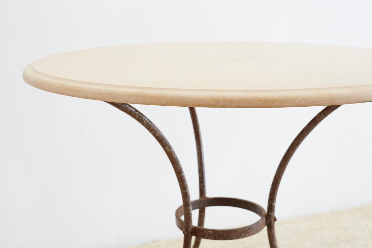 French Style Stone Top Bistro or Cafe Table 1