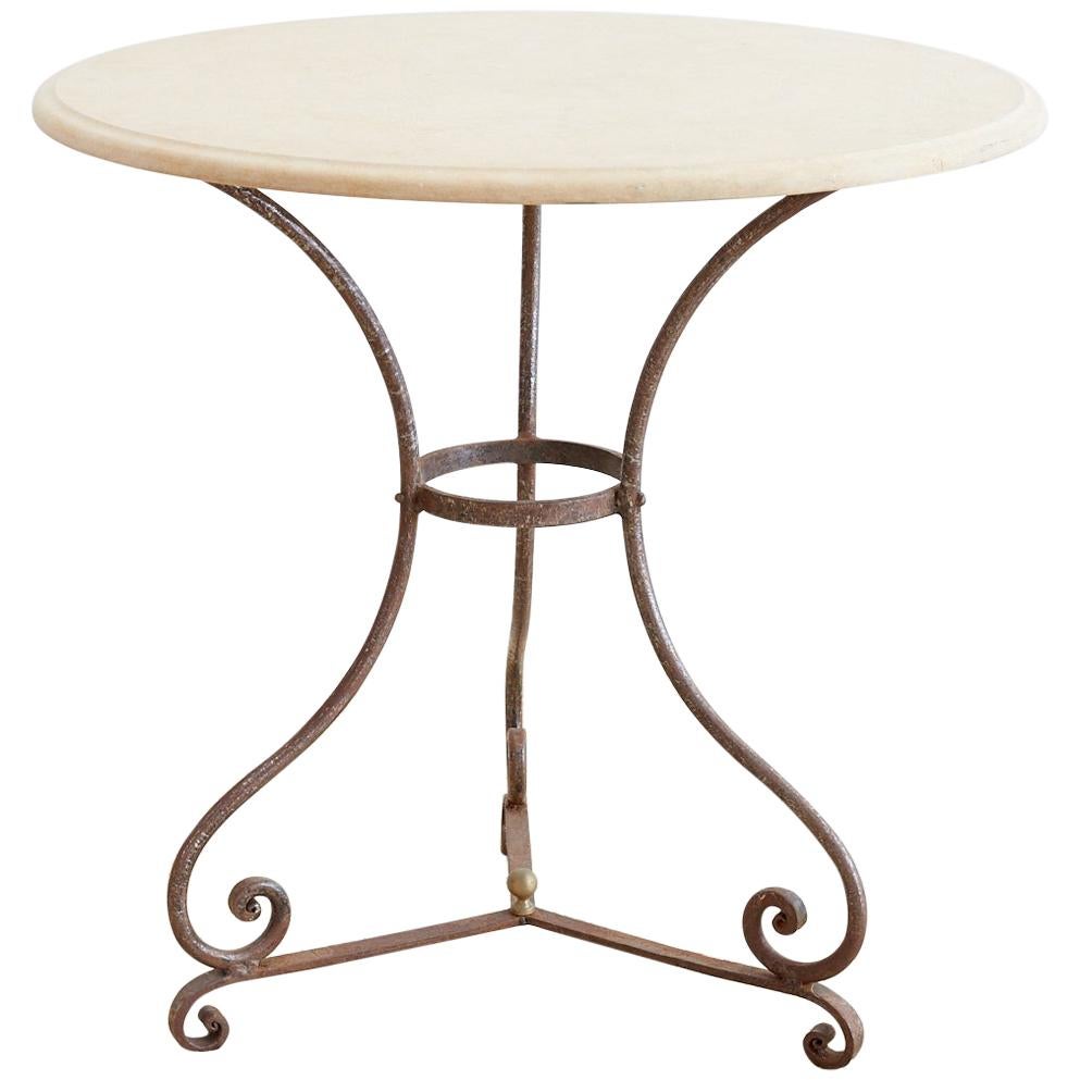 French Style Stone Top Bistro or Cafe Table