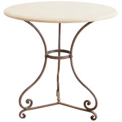 French Style Stone Top Bistro or Cafe Table