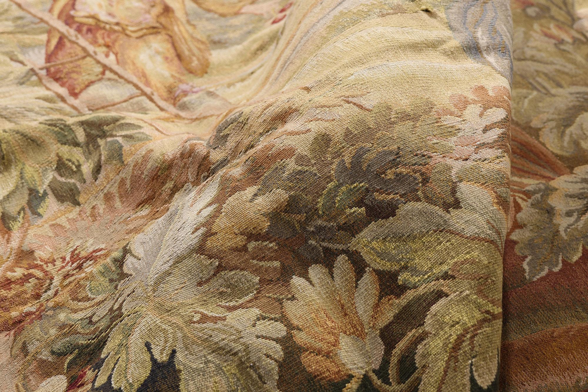 Wool The Cherry Harvest: A Louis XIV Style Tapestry of Rococo Romance For Sale