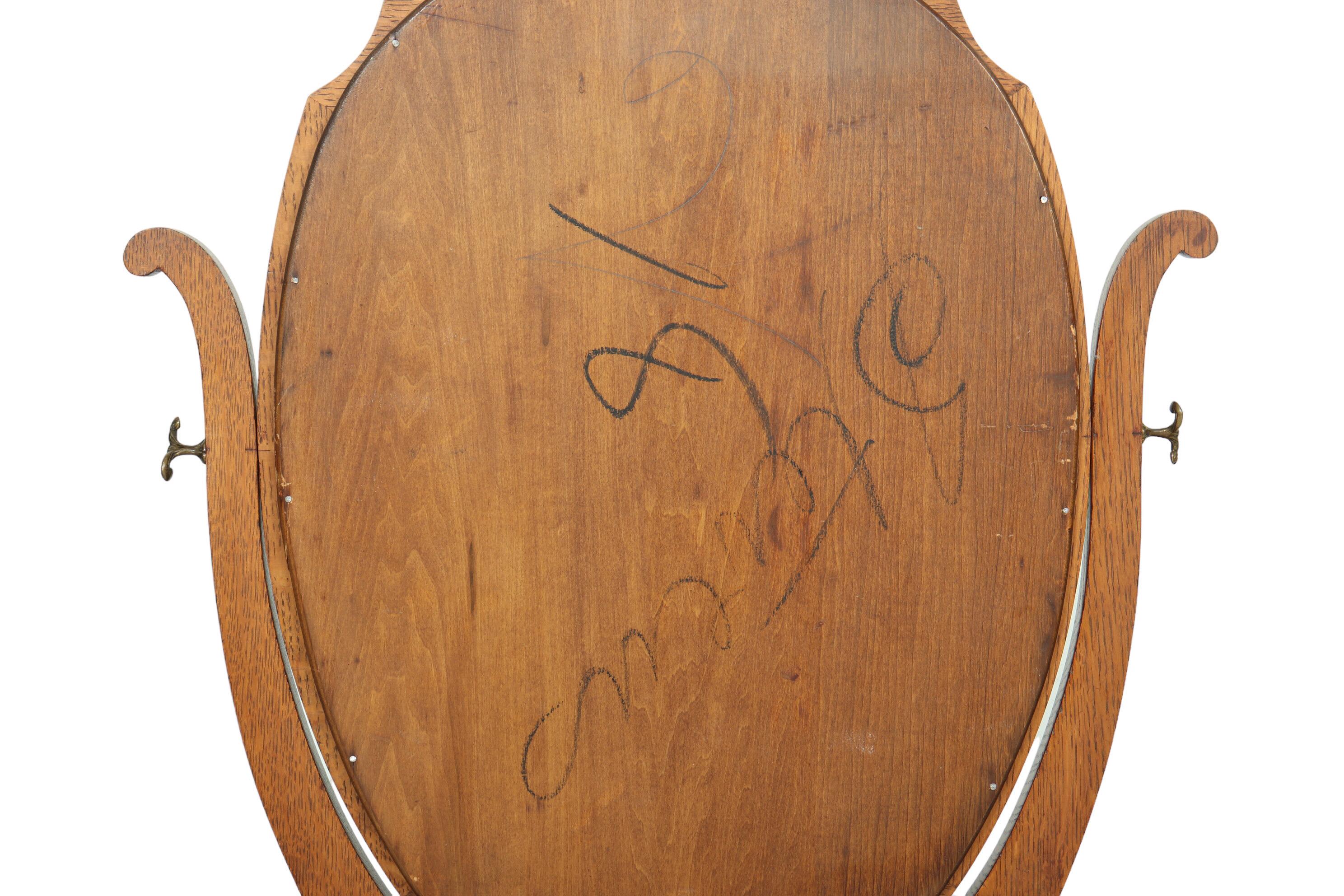 French Style Tiger Oak Vanity Table 5