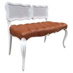 Banc touffeté de style français