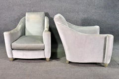 Vintage French Style Velvet Armchairs