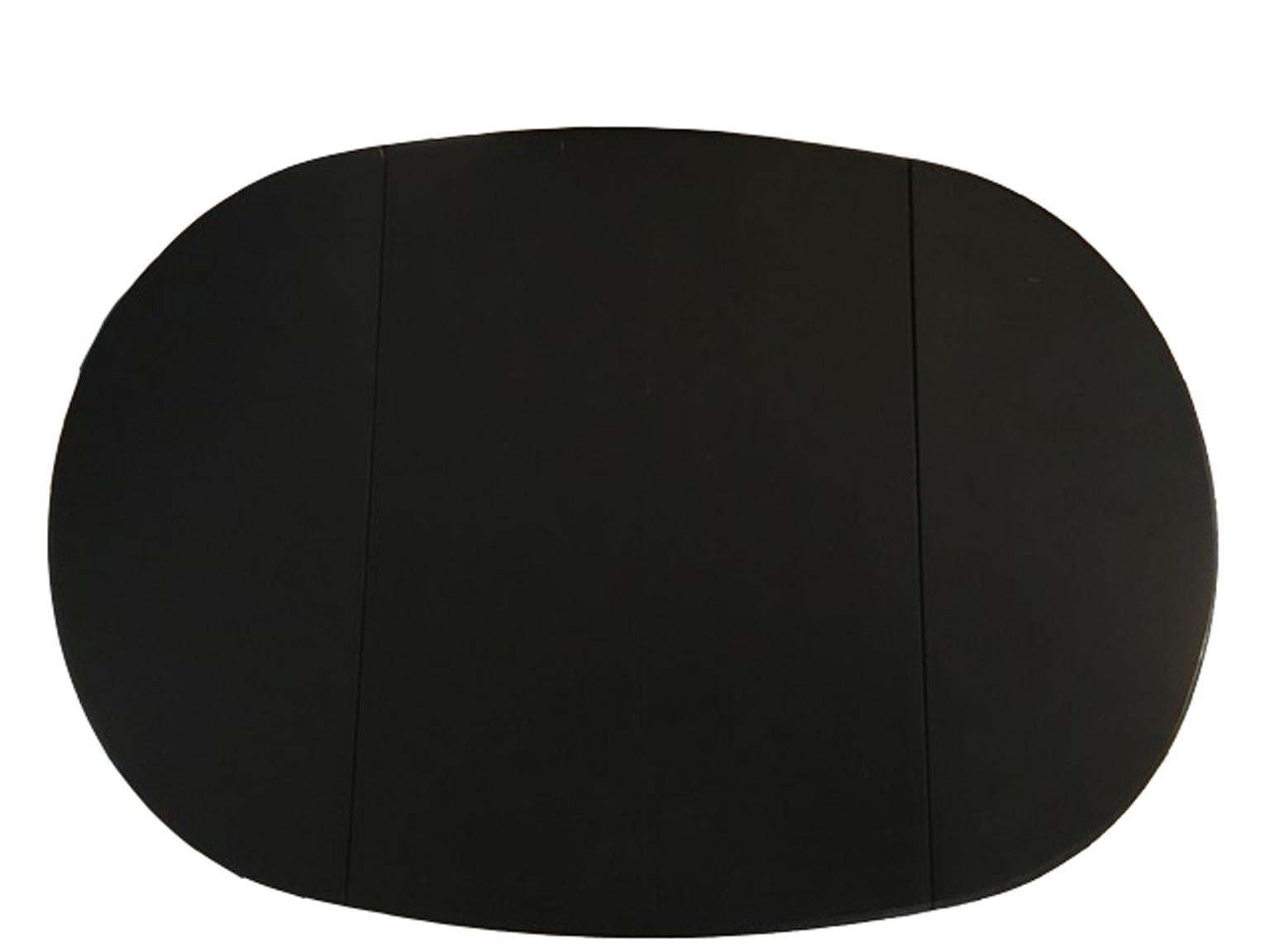 Italy Walnut Drop-Leaf Table Black Lacquered Contemporary Production In Stock 10