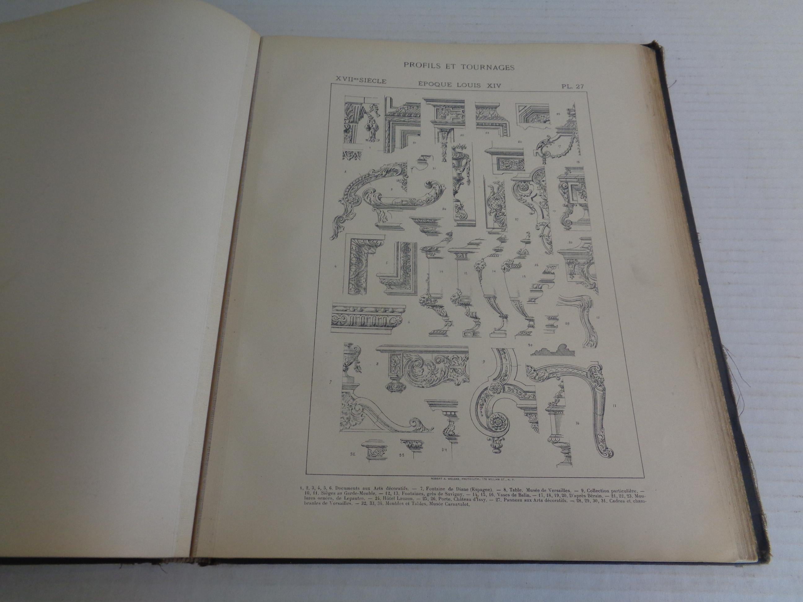  FRENCH STYLES: Furniture & Architecture - Bajot, Paris - 19th C. Folio Book For Sale 3