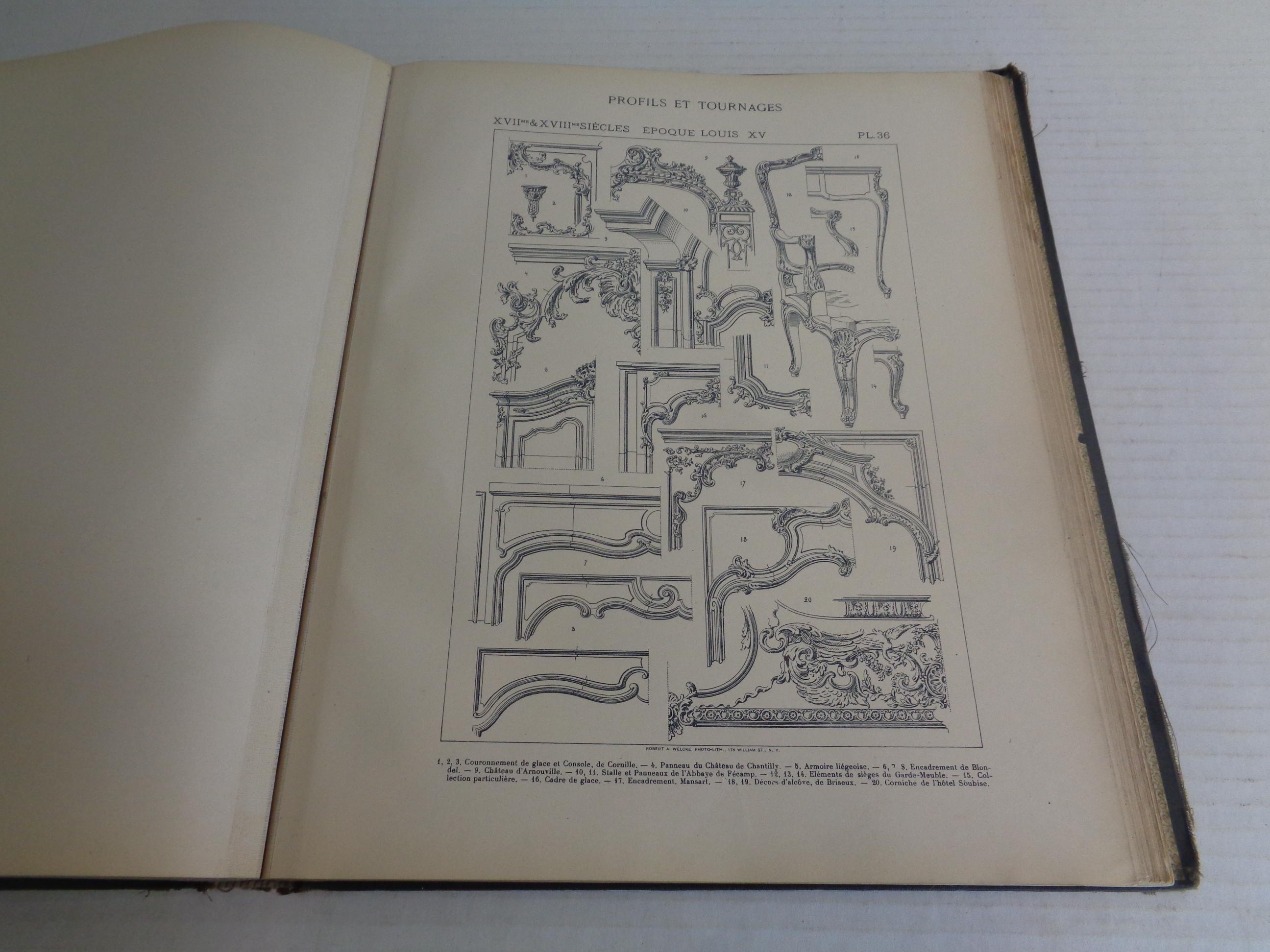  FRENCH STYLES: Furniture & Architecture - Bajot, Paris - 19th C. Folio Book For Sale 5