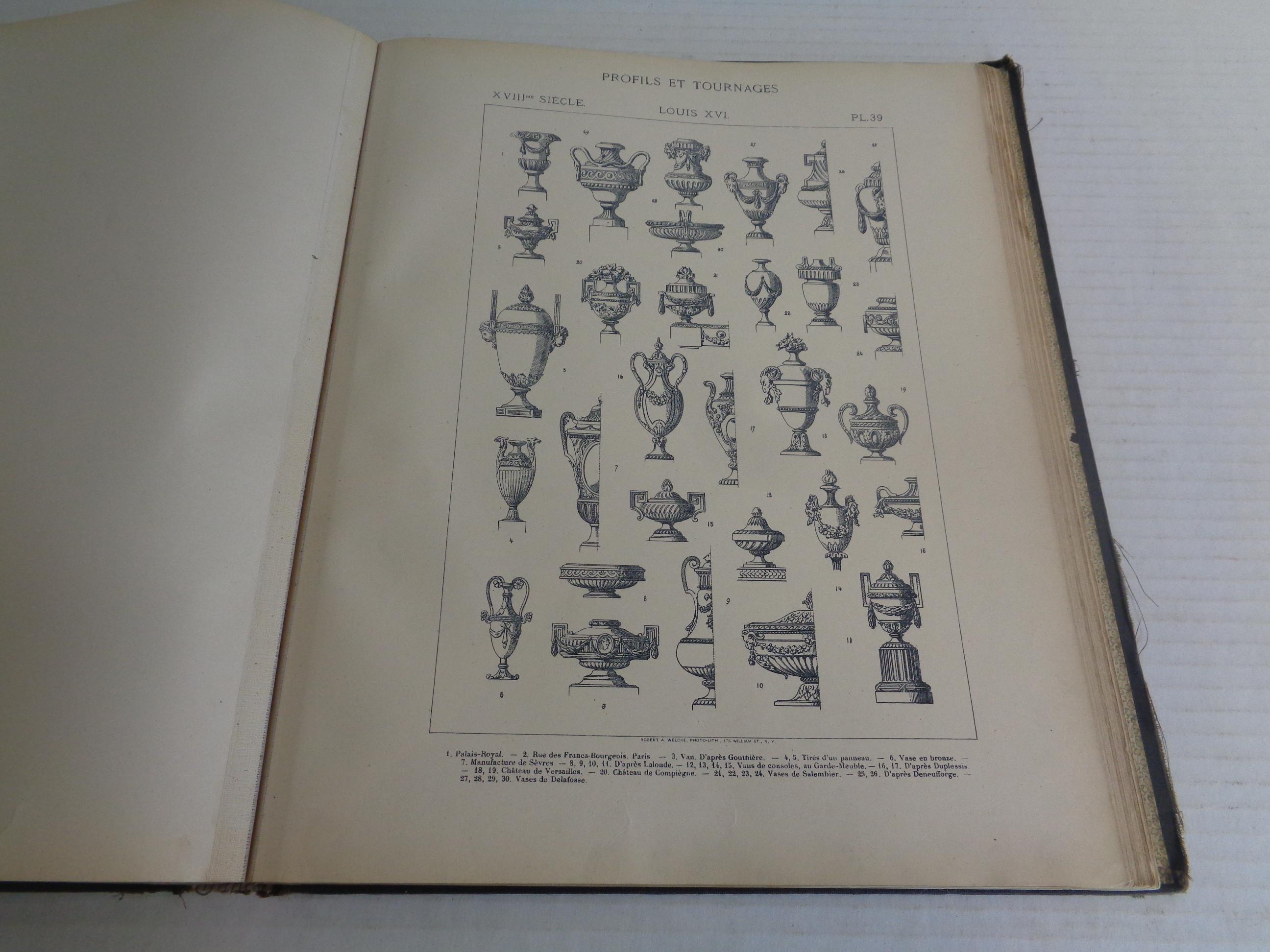  FRENCH STYLES: Furniture & Architecture - Bajot, Paris - 19th C. Folio Book For Sale 6