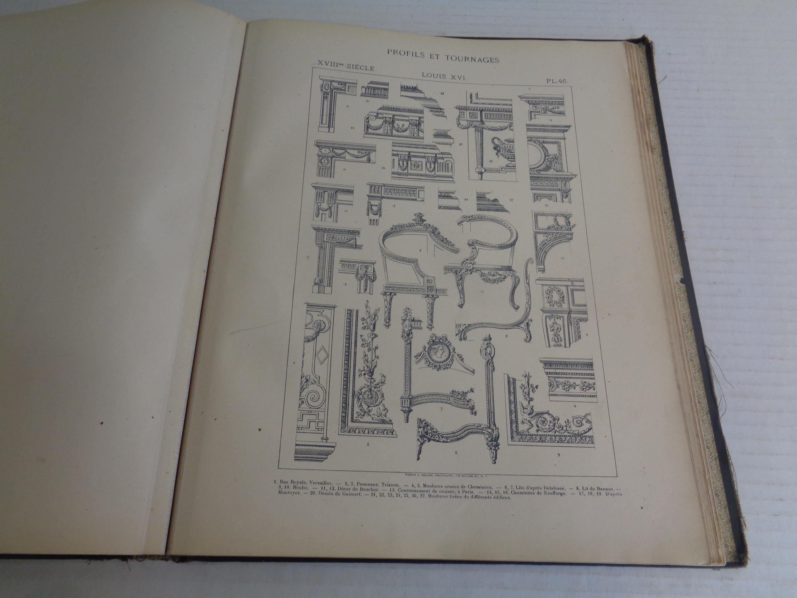  FRENCH STYLES: Furniture & Architecture - Bajot, Paris - 19th C. Folio Book For Sale 7