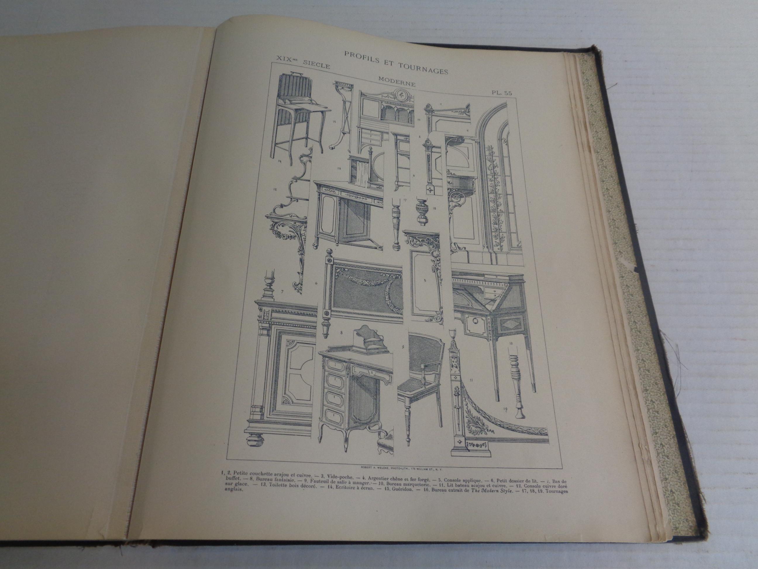  FRENCH STYLES: Furniture & Architecture - Bajot, Paris - 19th C. Folio Book For Sale 8