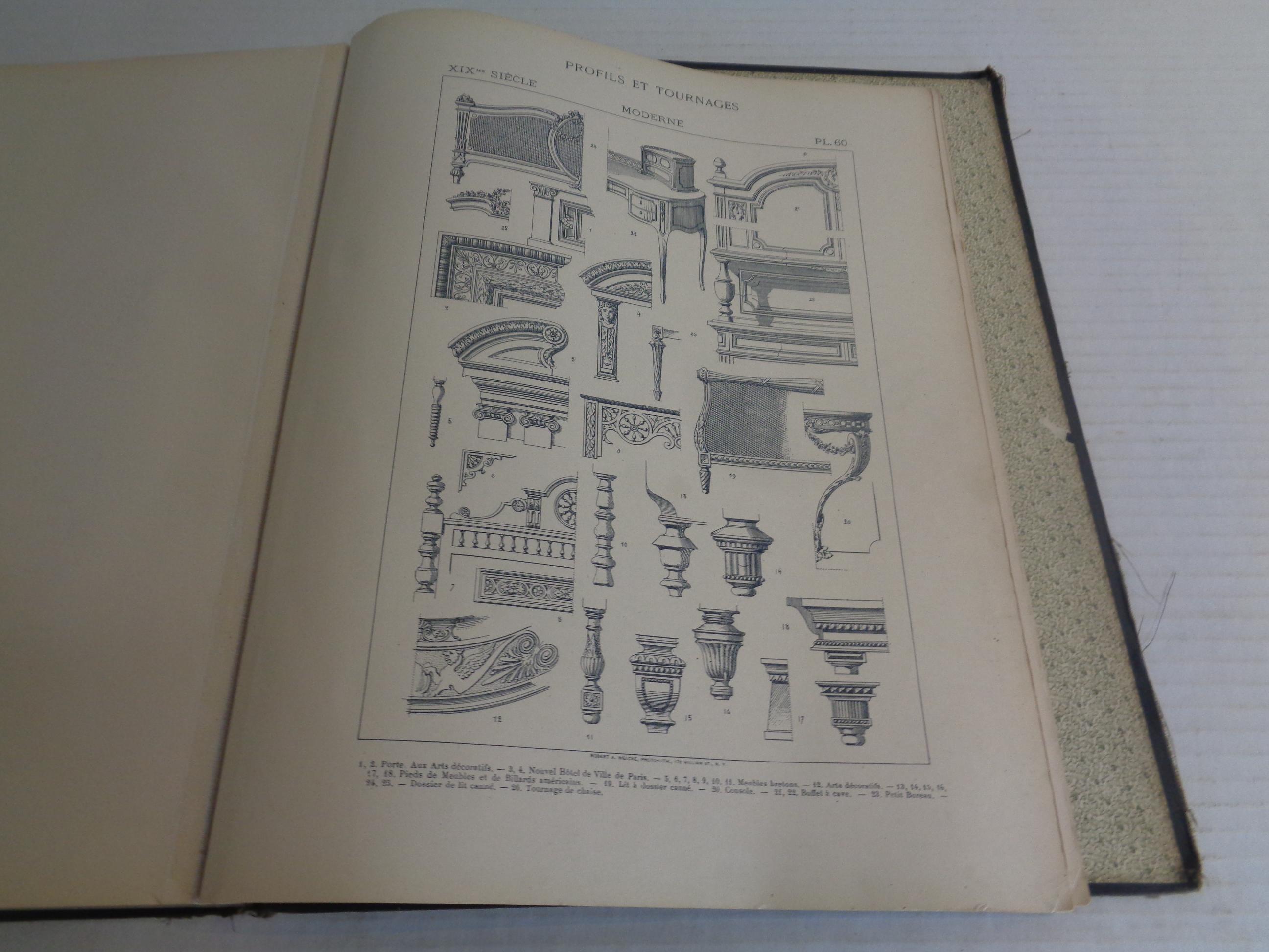  FRENCH STYLES: Furniture & Architecture - Bajot, Paris - 19th C. Folio Book For Sale 9