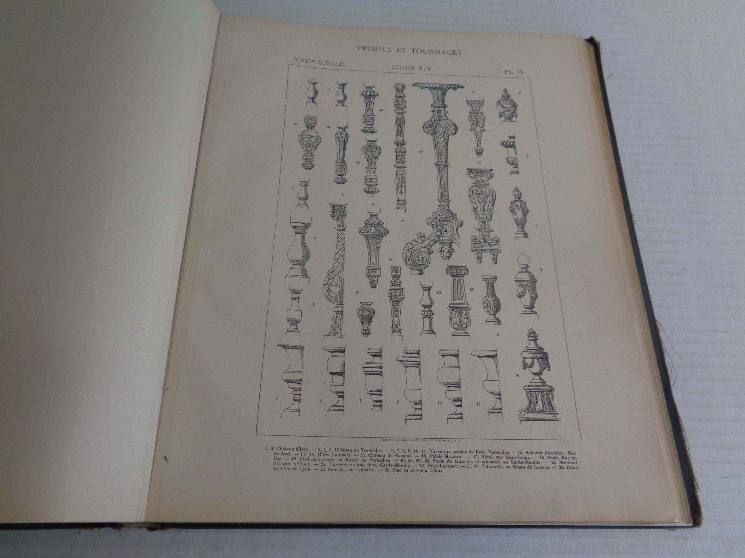  FRENCH STYLES: Furniture & Architecture - Bajot, Paris - 19th C. Folio Book For Sale 1
