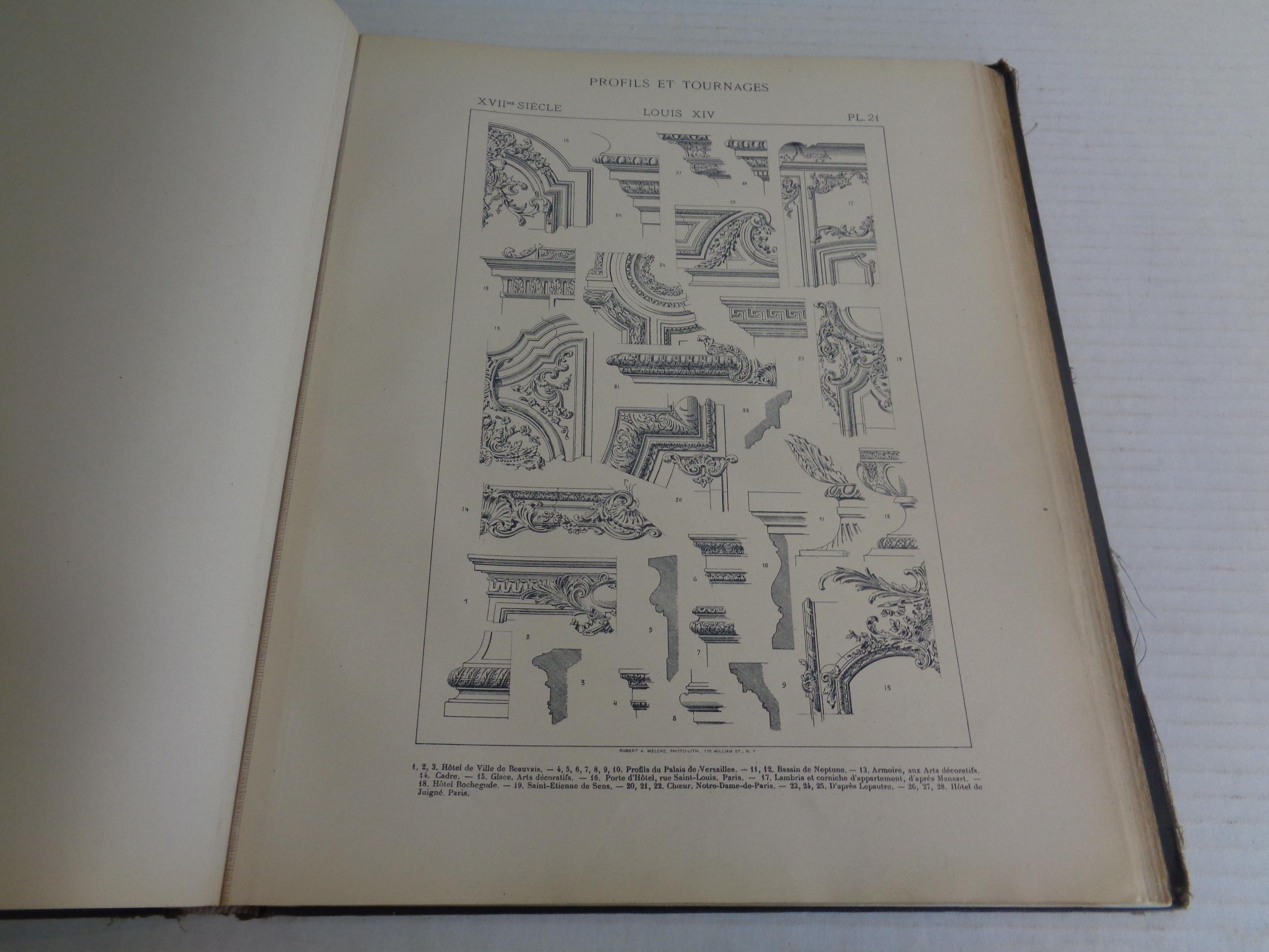 STYLES FRANCAIS : Mobilier & Architecture - Bajot, Paris - 19th C. Folio Book en vente 2