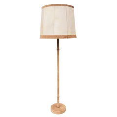 French Suede and Parchment Standard Lamp