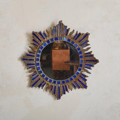 Miroir Talosel bleu ensoleillé par Irena Jaworska, 1960s - 2 Disponibles