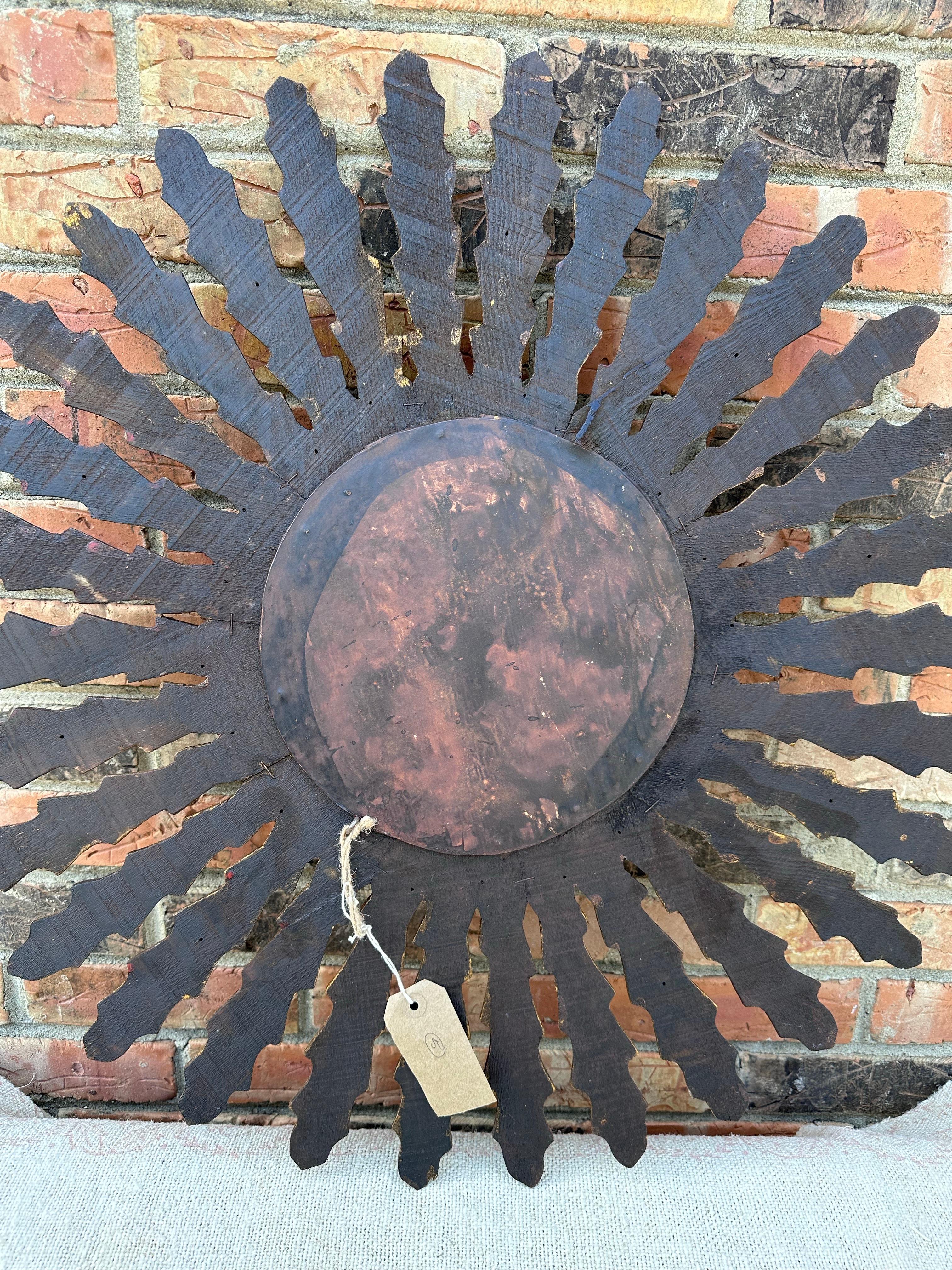 Metà XX secolo Specchio francese Sunburst in vendita
