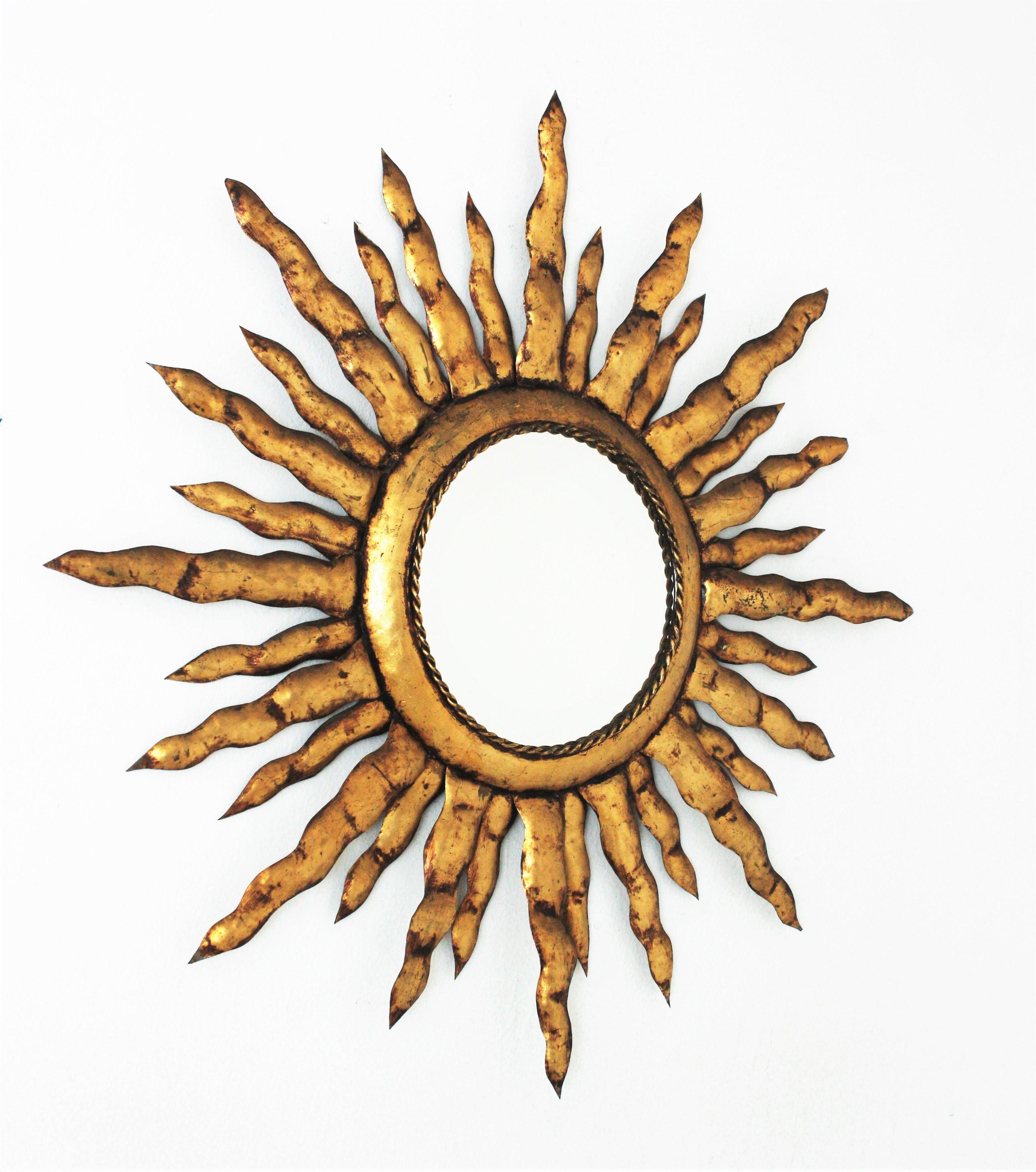 starburst gold mirror