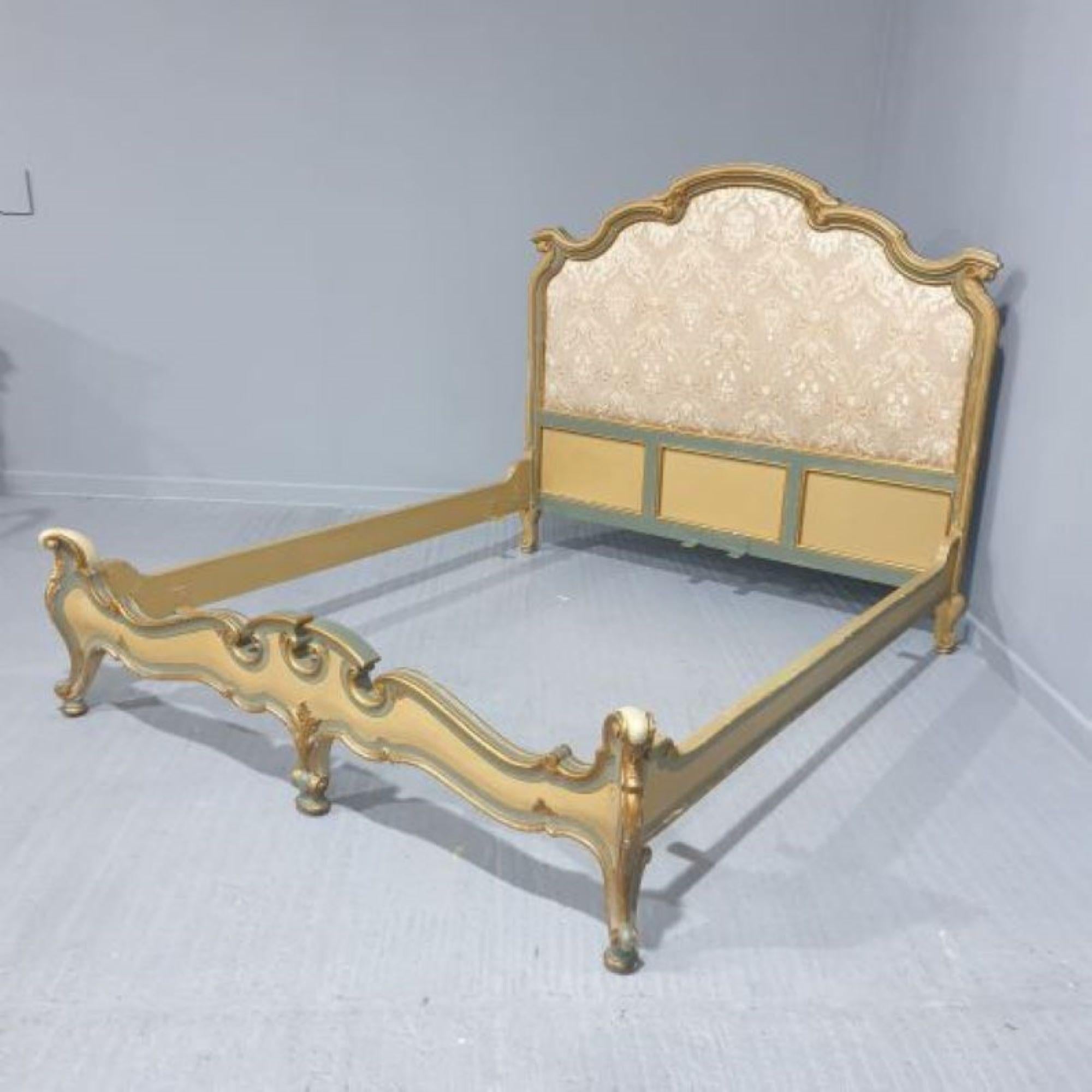 French Super King Size Painted Bed For Sale 8