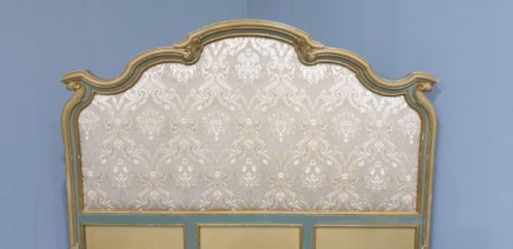 Gilt French Super King Size Painted Bed For Sale