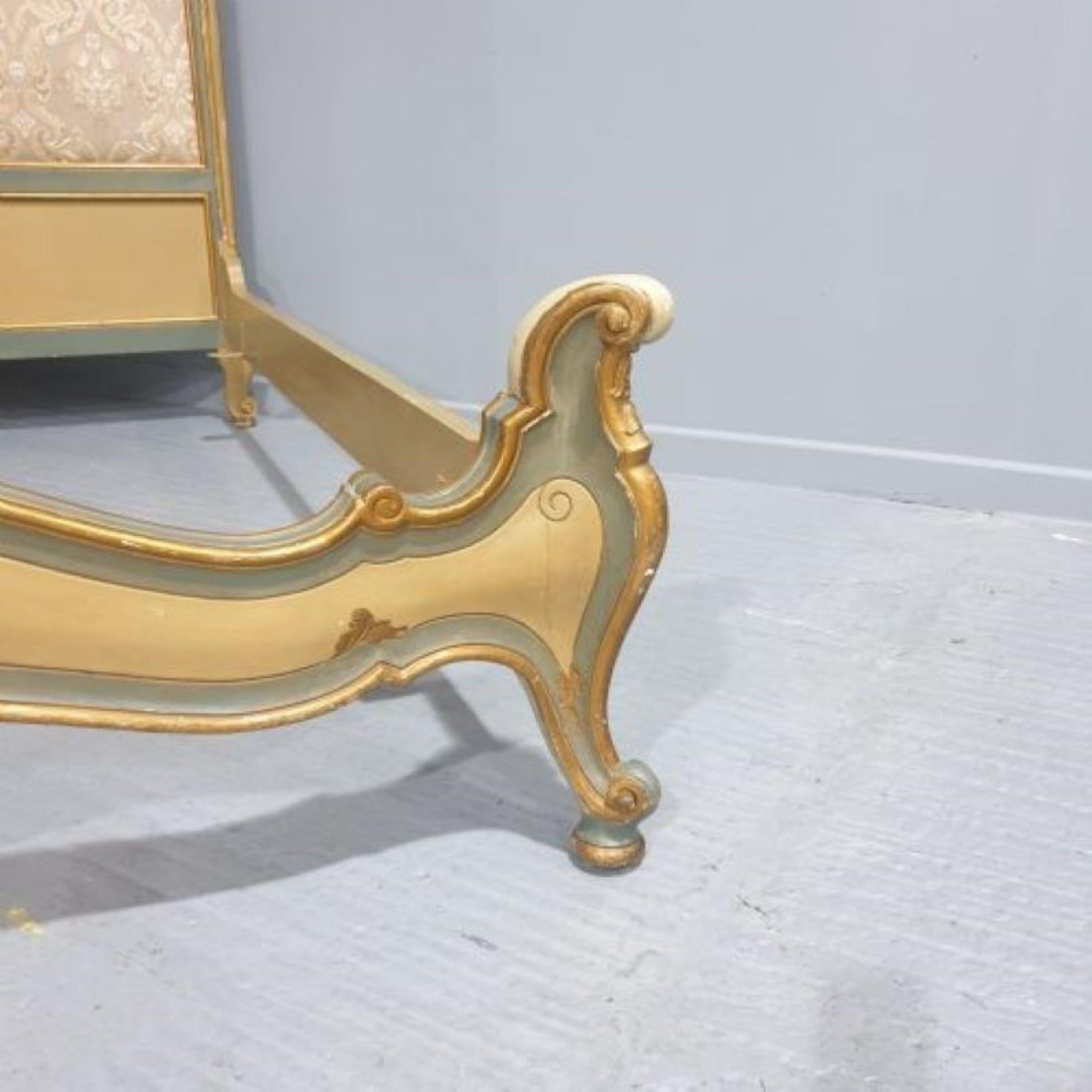 French Super King Size Painted Bed For Sale 1